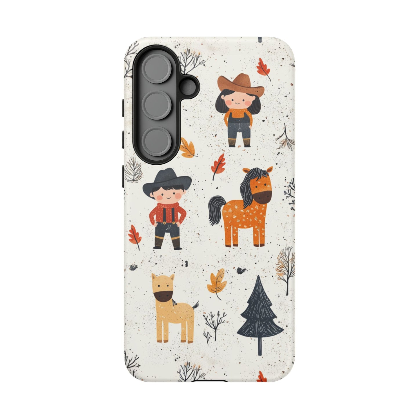 Cowboy Adventures Tough Samsung Galaxy Case – Cute Western Theme, Dual-Layer Protection