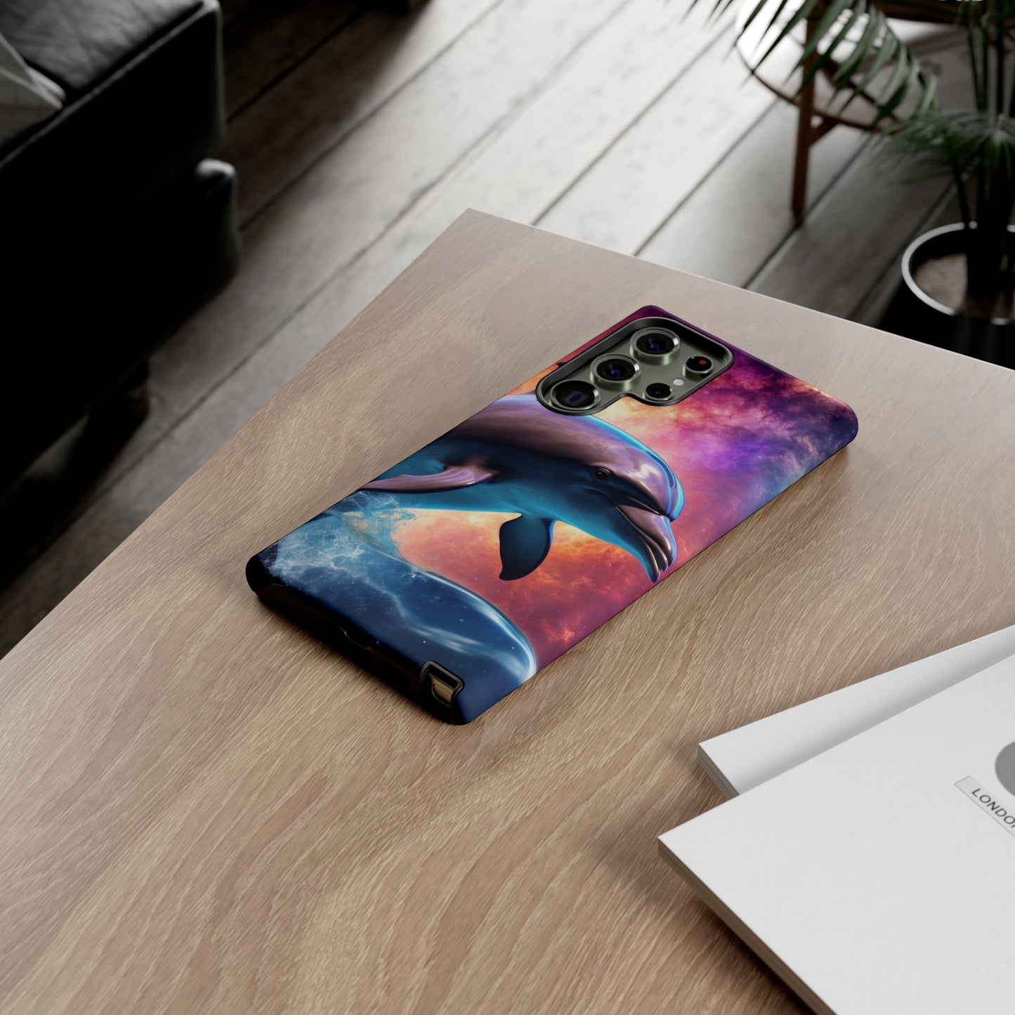 Cosmic Dolphin Galaxy Art - Samsung Galaxy Case
