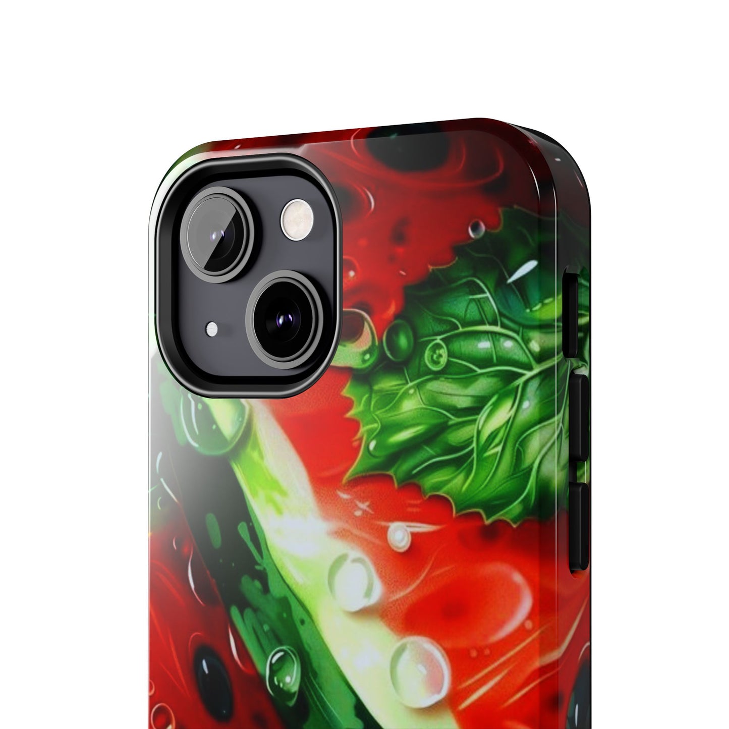 Juicy Watermelon & Mint iPhone Case – Tough Dual - Layer, Vibrant Summer Design - BOGO Cases