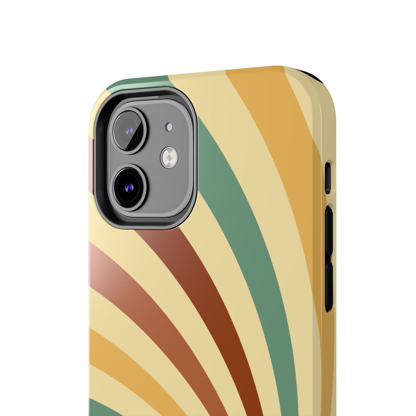 Earthy Retro Swirl iPhone Case – Dual-Layer Protection with 70s-Inspired Earth Tones
