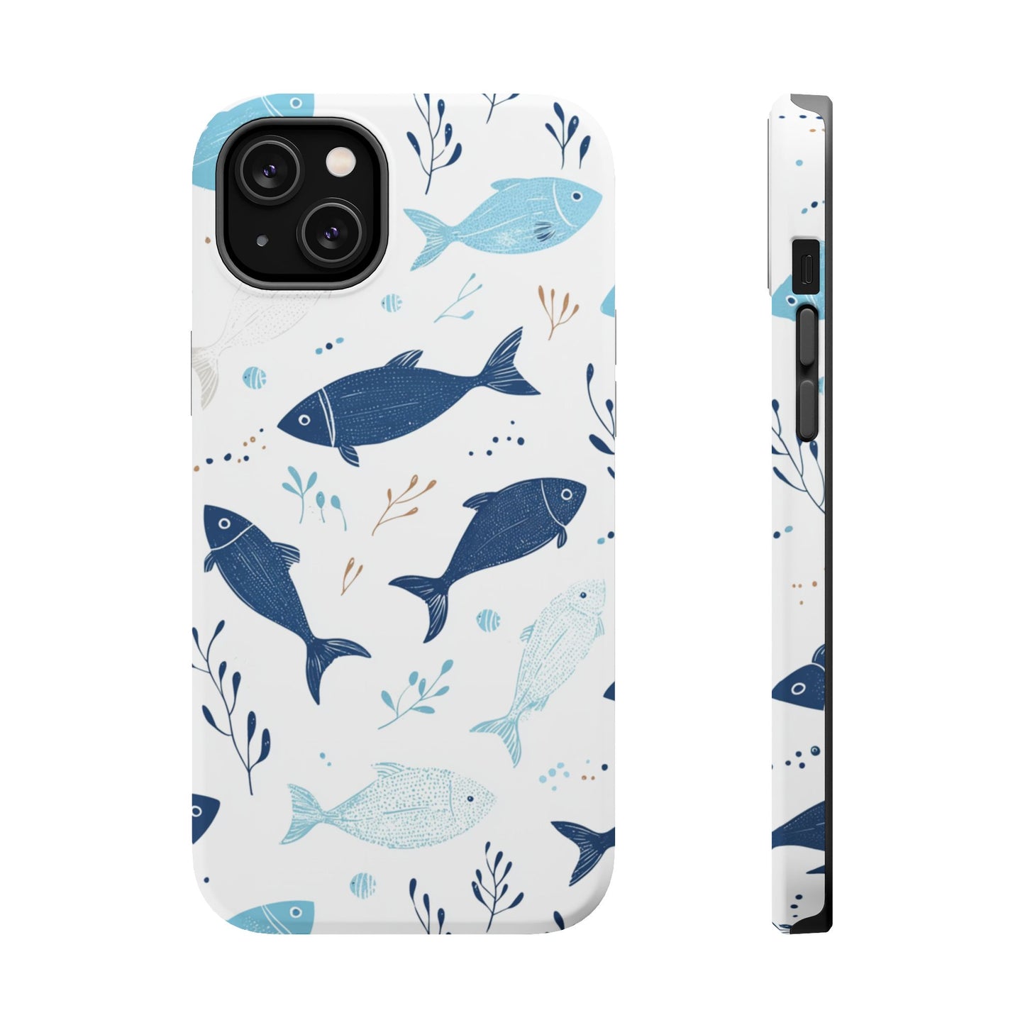Oceanic Blue Fish Pattern - MagSafe iPhone Series Case