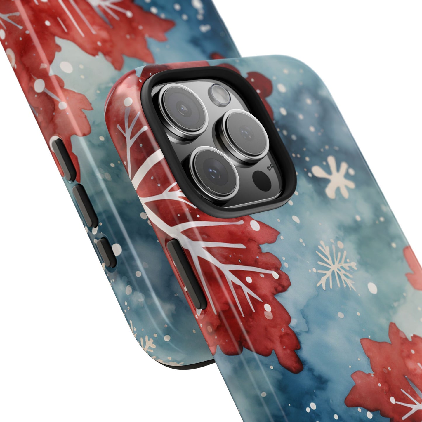 Crimson Snowflake Charm – iPhone Case Details: