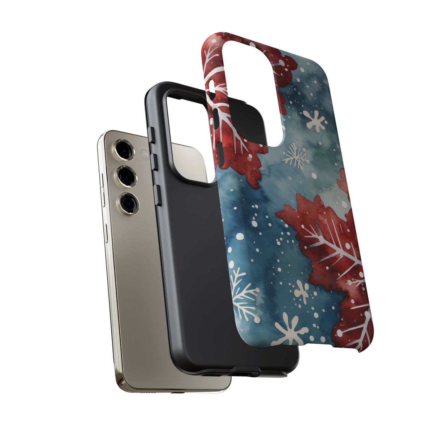 Crimson Snowflake Charm – Samsung Galaxy Case
