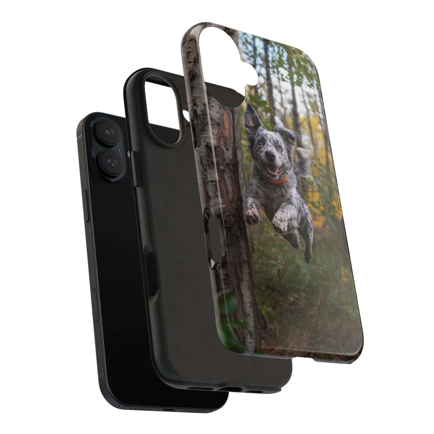 Happy Forest Dog iPhone Case – Nature-Inspired Protective Cover