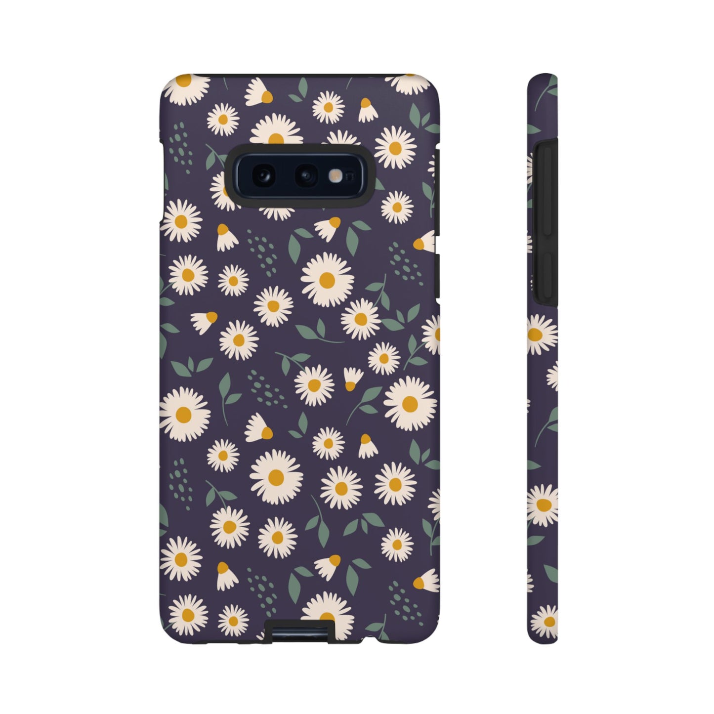 Midnight Daisy Samsung Galaxy Case – Dark Navy Floral Design, Slim and Protective
