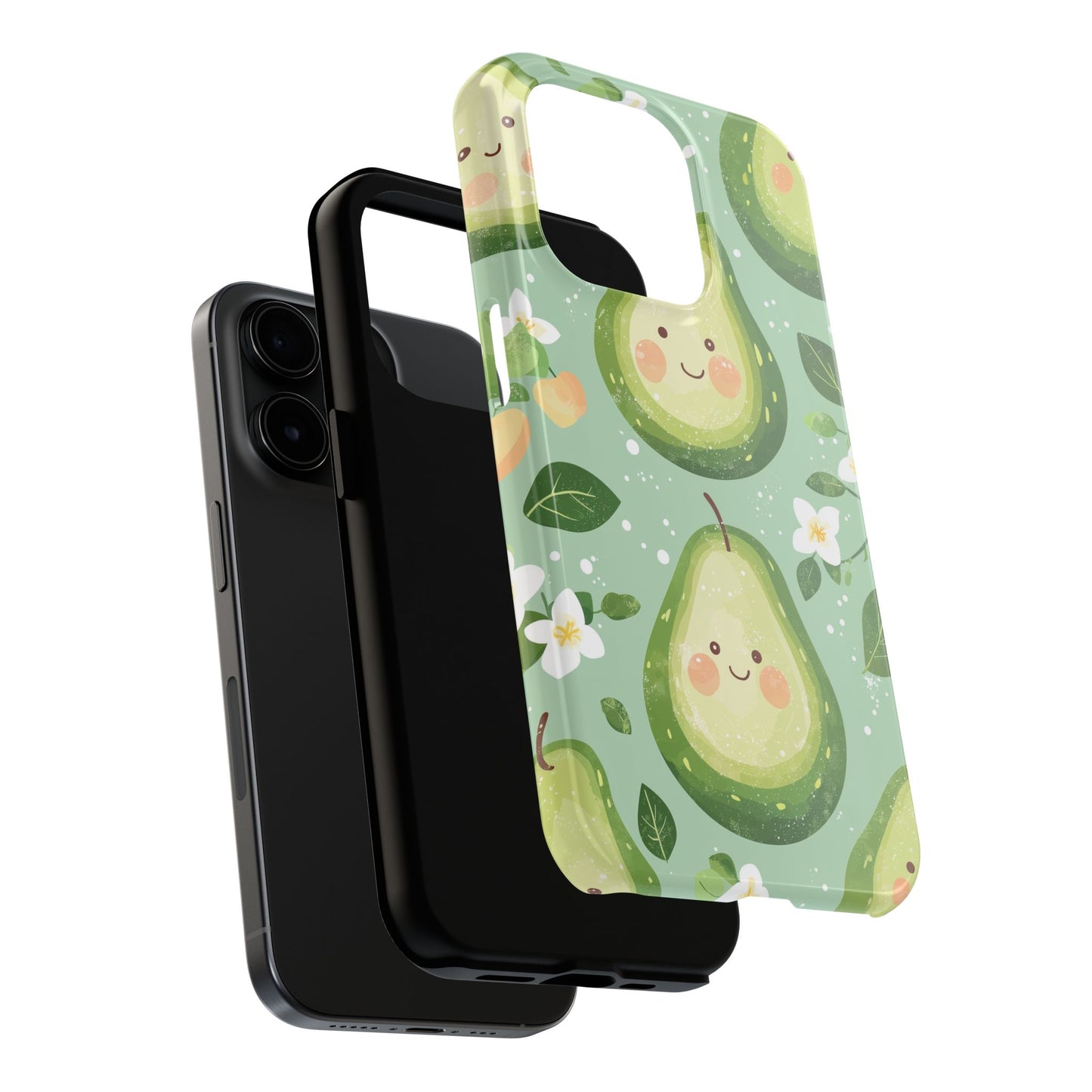 Smiling Avocados Tough iPhone Case – Cute Avocado Design, Dual - Layer Protection - BOGO Cases