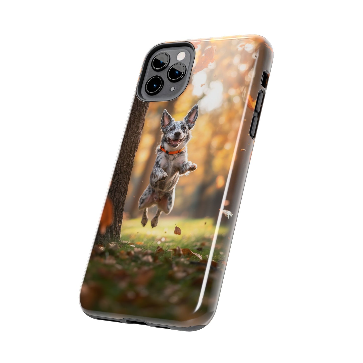 Energetic Blue Heeler Forest Pup Phone Case – Durable Outdoor-Inspired Design