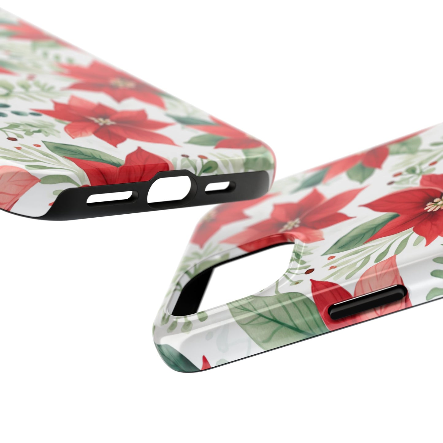Festive Poinsettia Holiday Pattern – iPhone Series Case