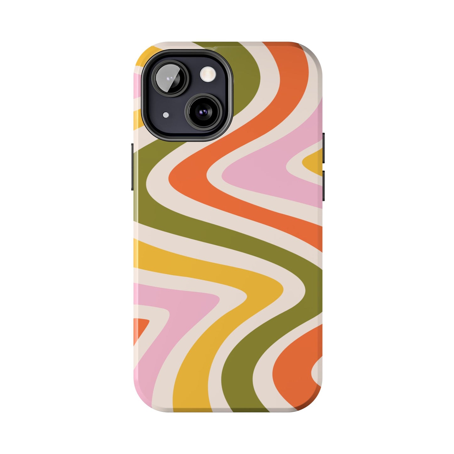 Retro Groove iPhone Case – 70s-Inspired Design with Dual-Layer Protection
