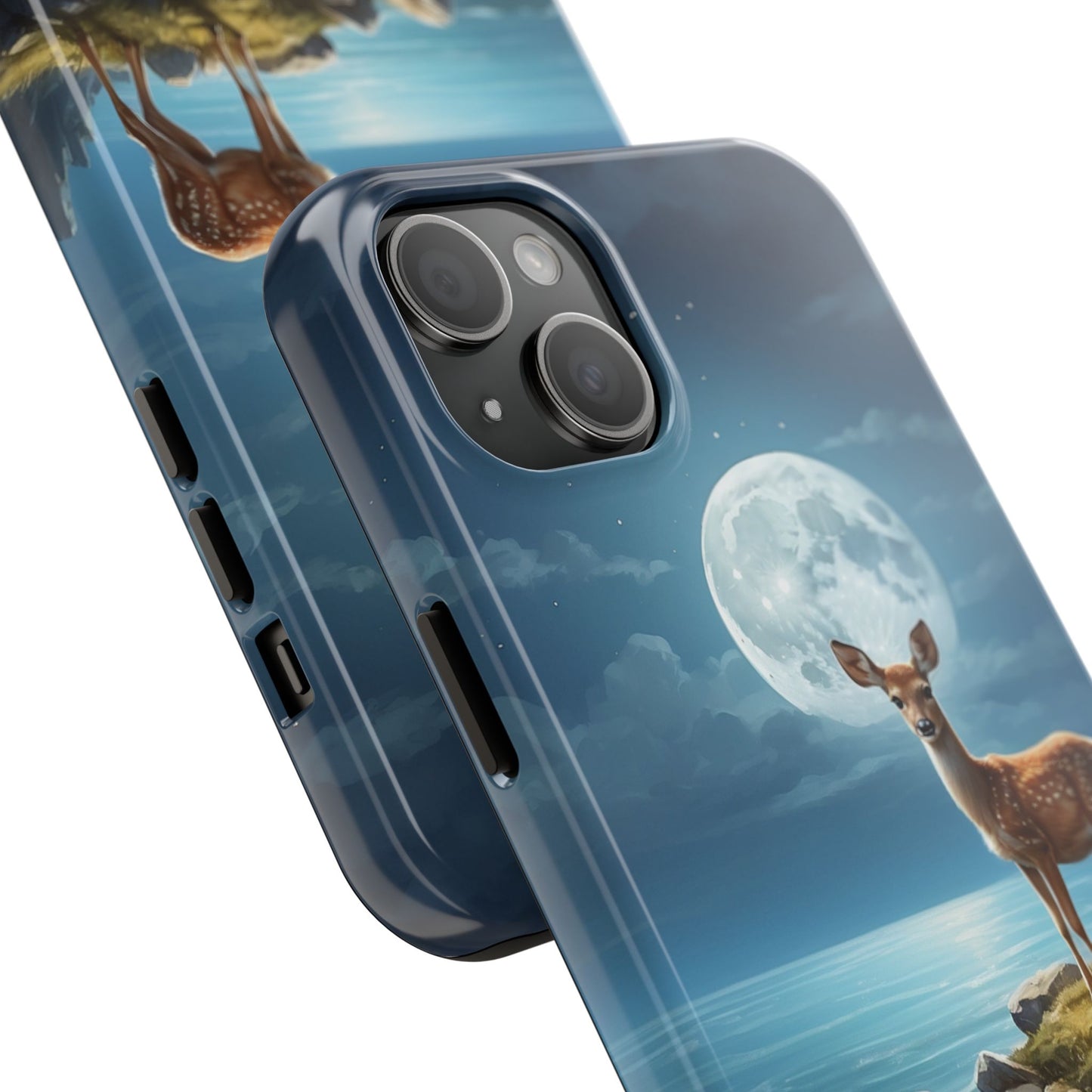 Enchanted Fawn Under the Moonlit Sky iPhone Case