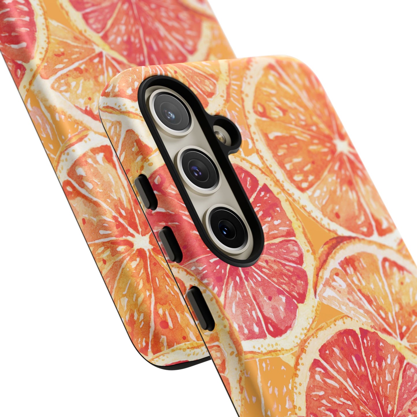 Watercolor Citrus Splash Tough Samsung Galaxy Case – Vibrant Fruit Print, Shock-Resistant Design