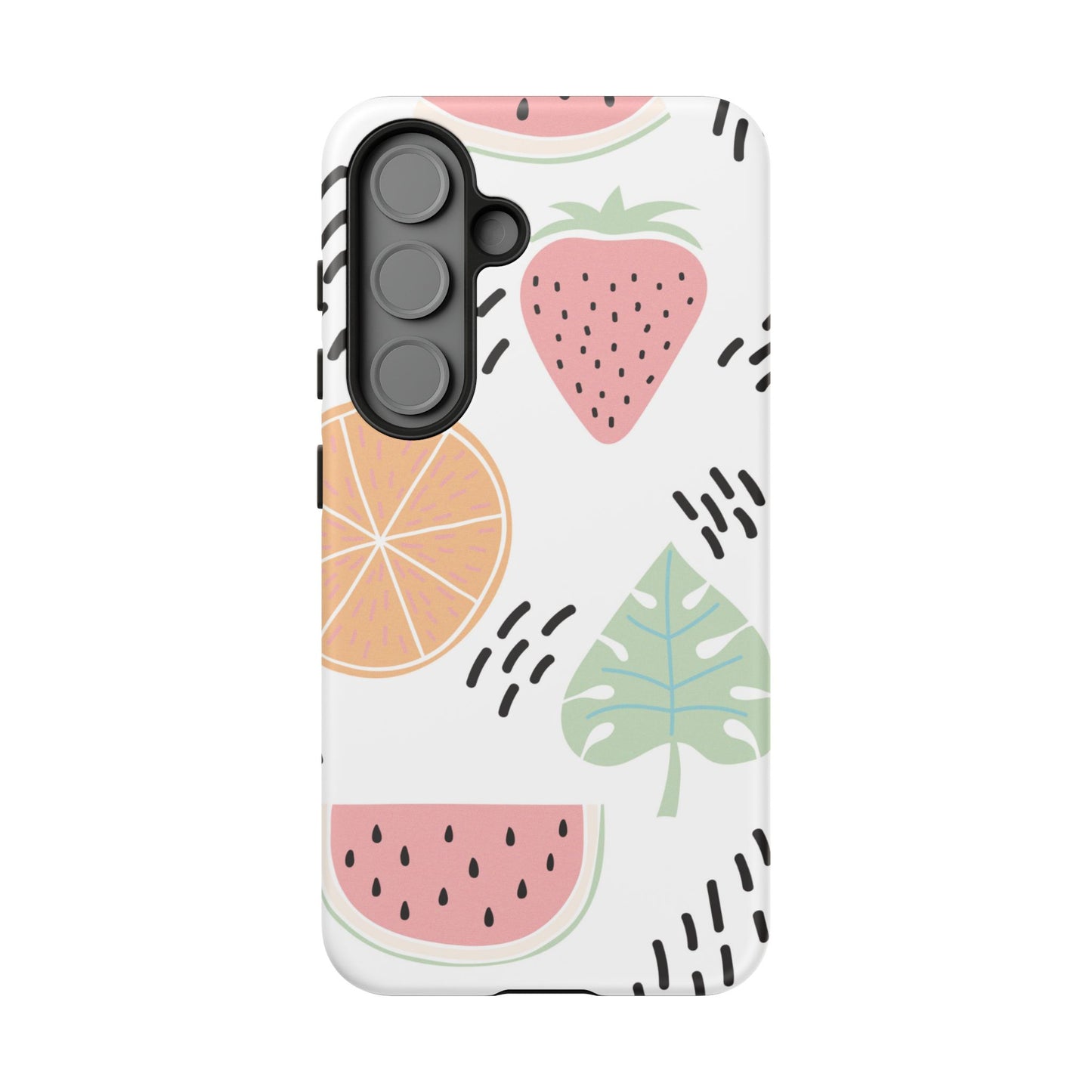 Tropical Fruit Fiesta Tough Samsung Galaxy  Case – Fun Watermelon, Pineapple, and Citrus Design