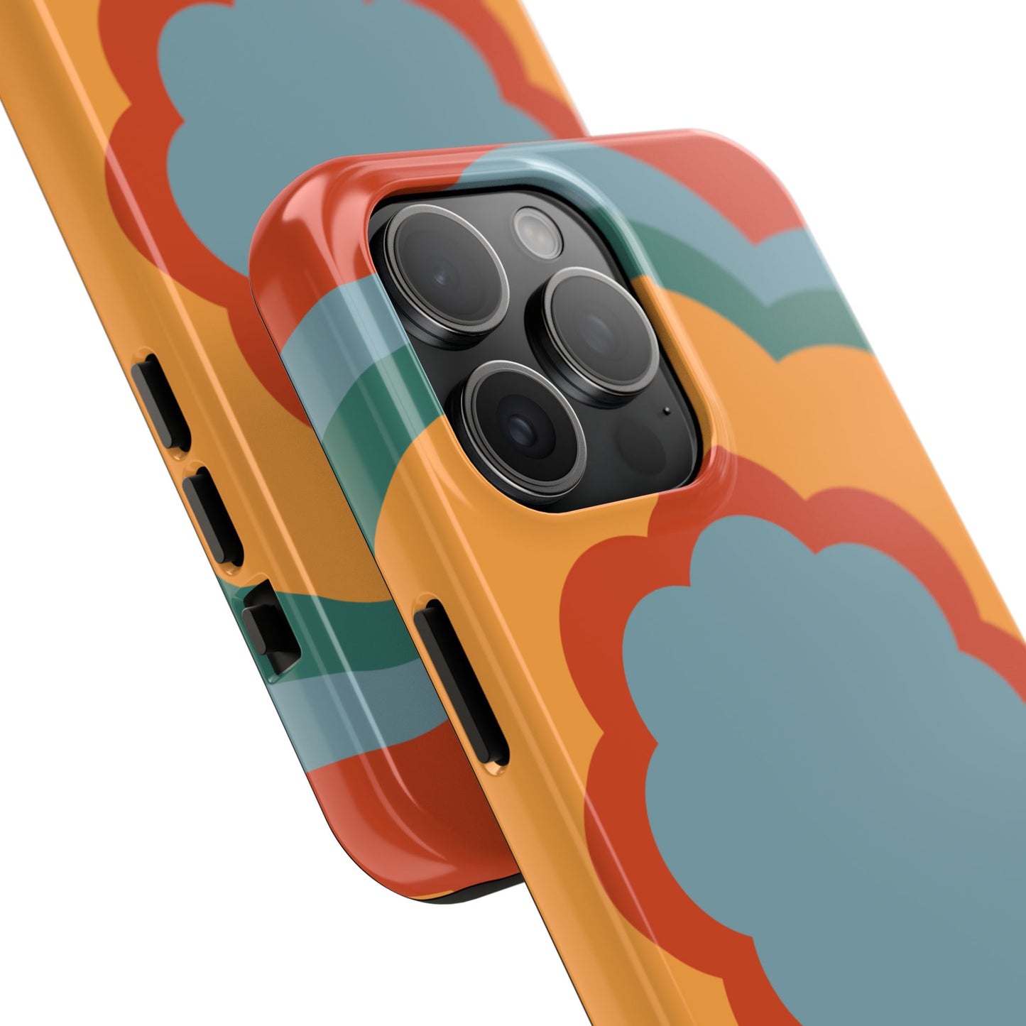 Retro Flower Power iPhone Case – Bold 70s-Inspired Design with Dual-Layer Protection