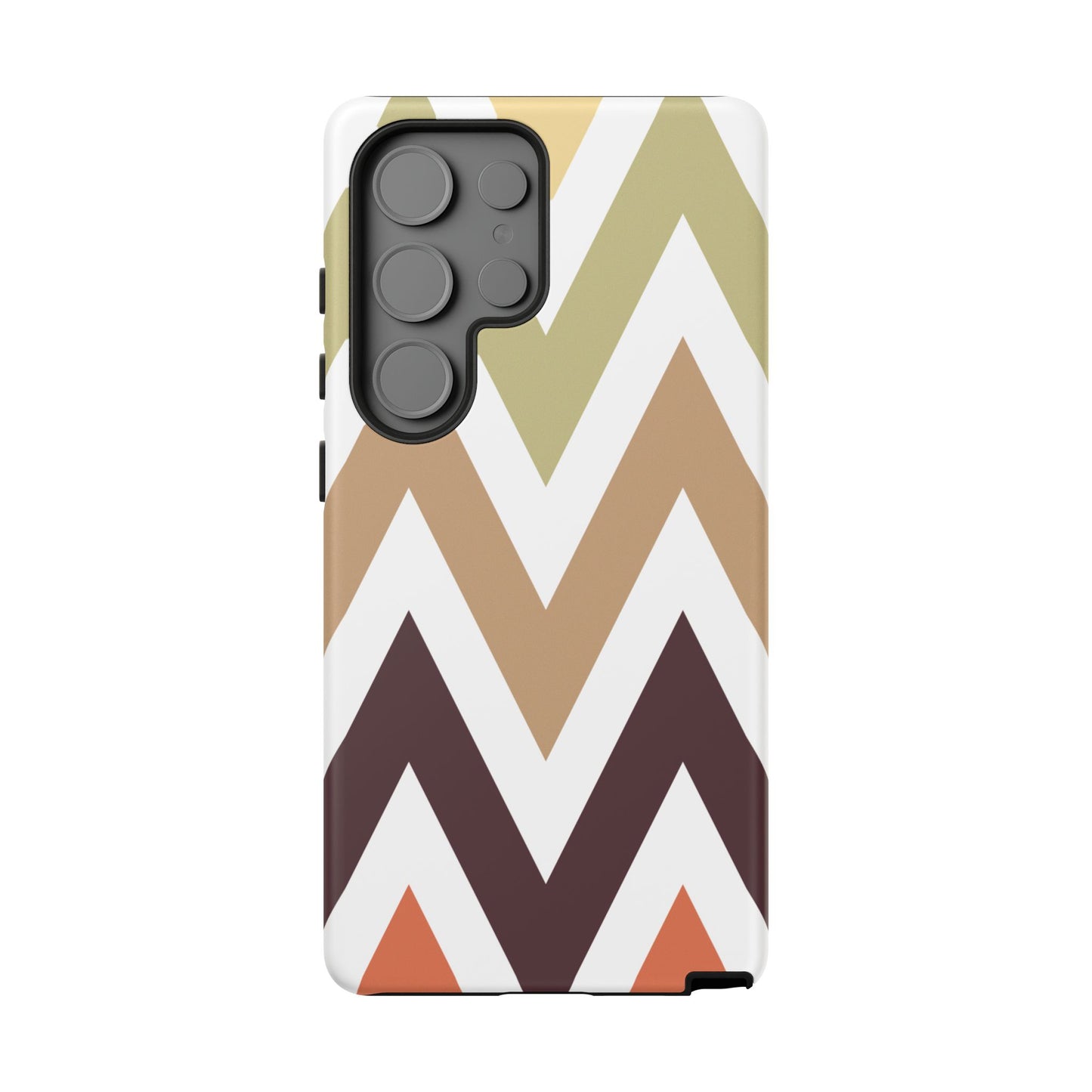 Earthy Chevron Samsung Galaxy Case – Boho-Inspired Design with Dual-Layer Protection