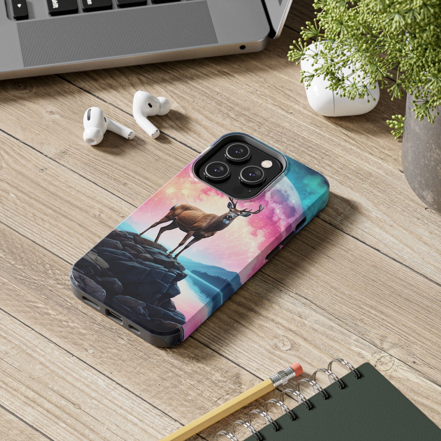 Stag in Moonlit Glow iPhone Case