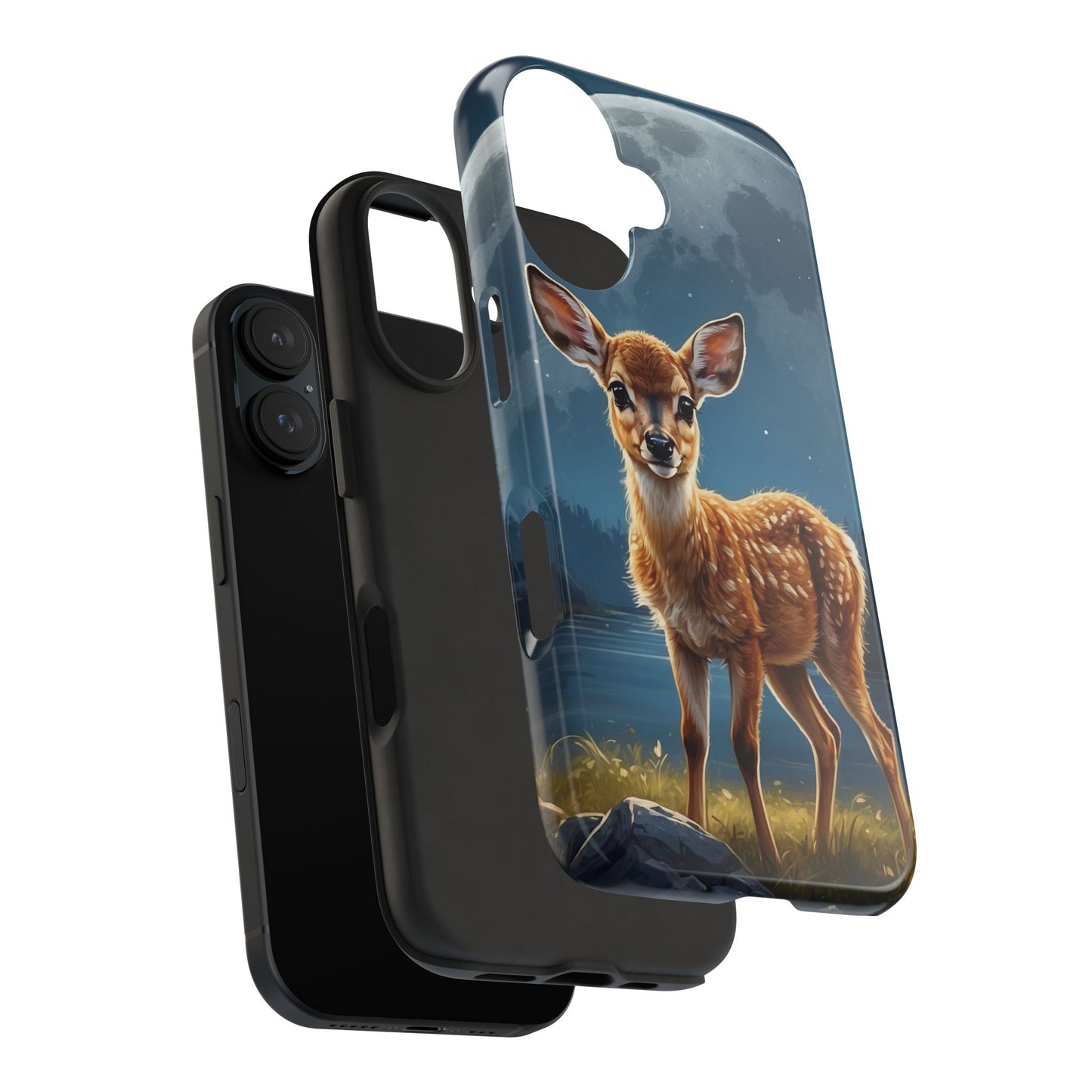 iPhone Case – Enchanted Fawn Under the Moonlit Sky
