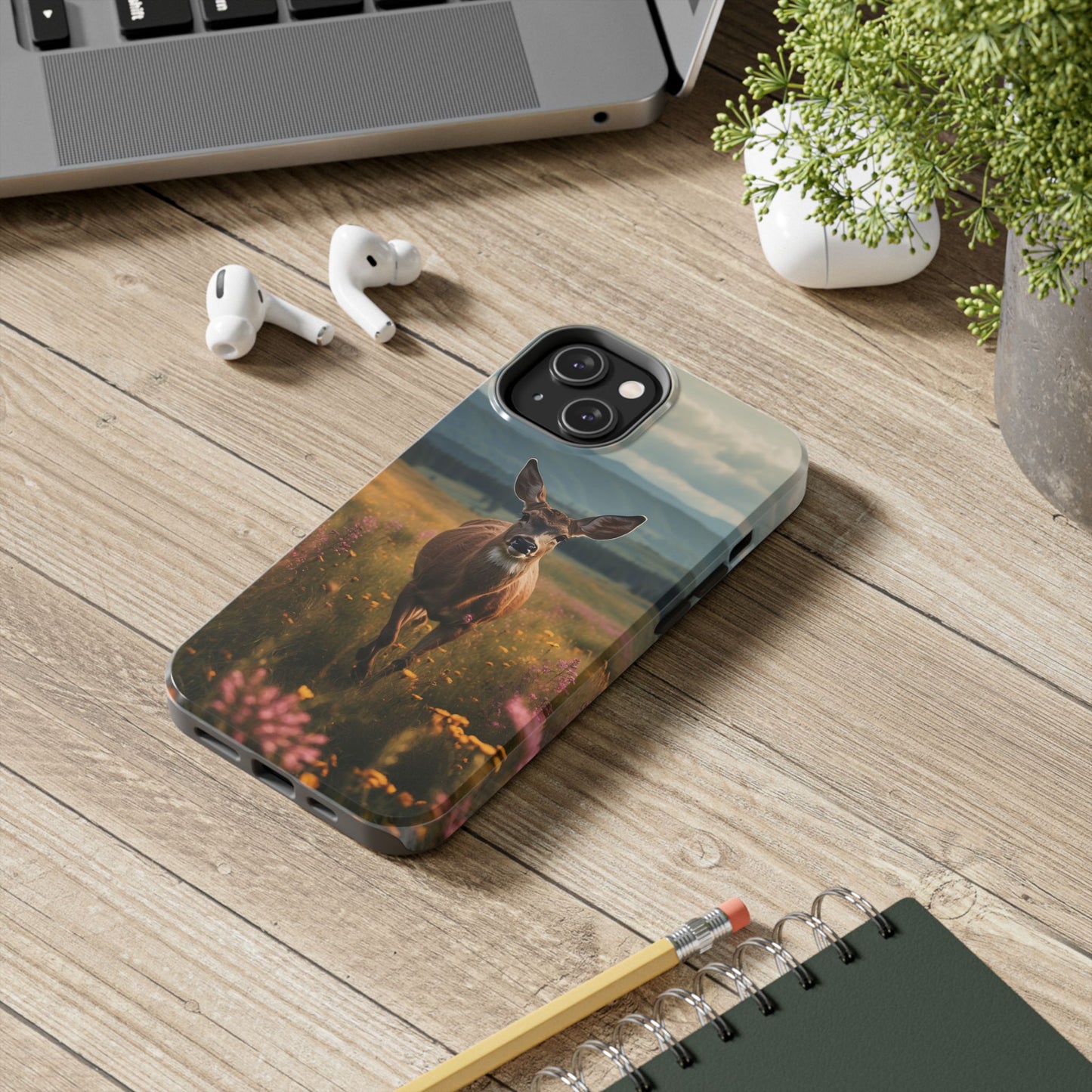 Rustic Meadow Deer – iPhone Case