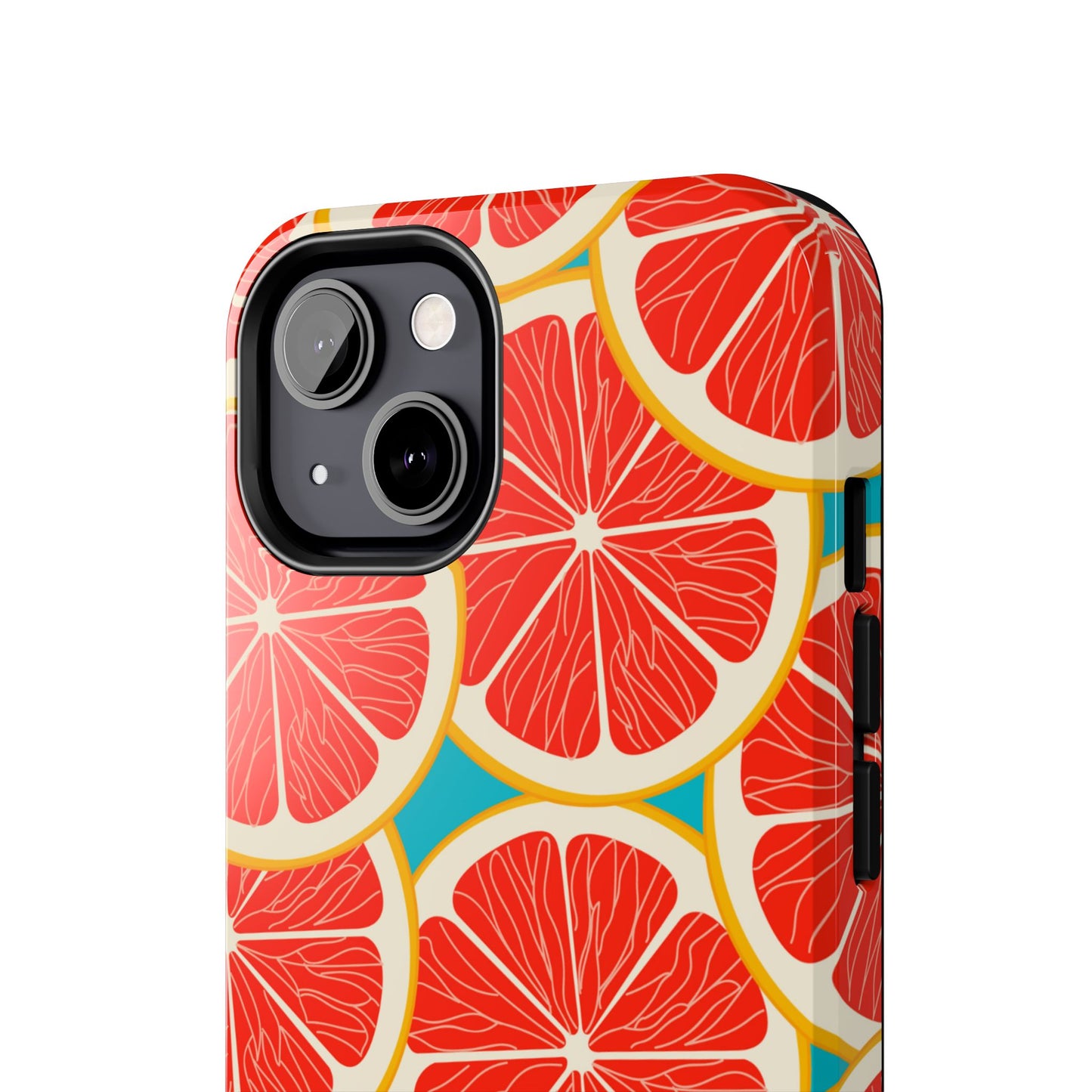 Ruby Grapefruit Pop Tough iPhone Case – Vibrant Citrus Design, Shock - Resistant Protection - BOGO Cases