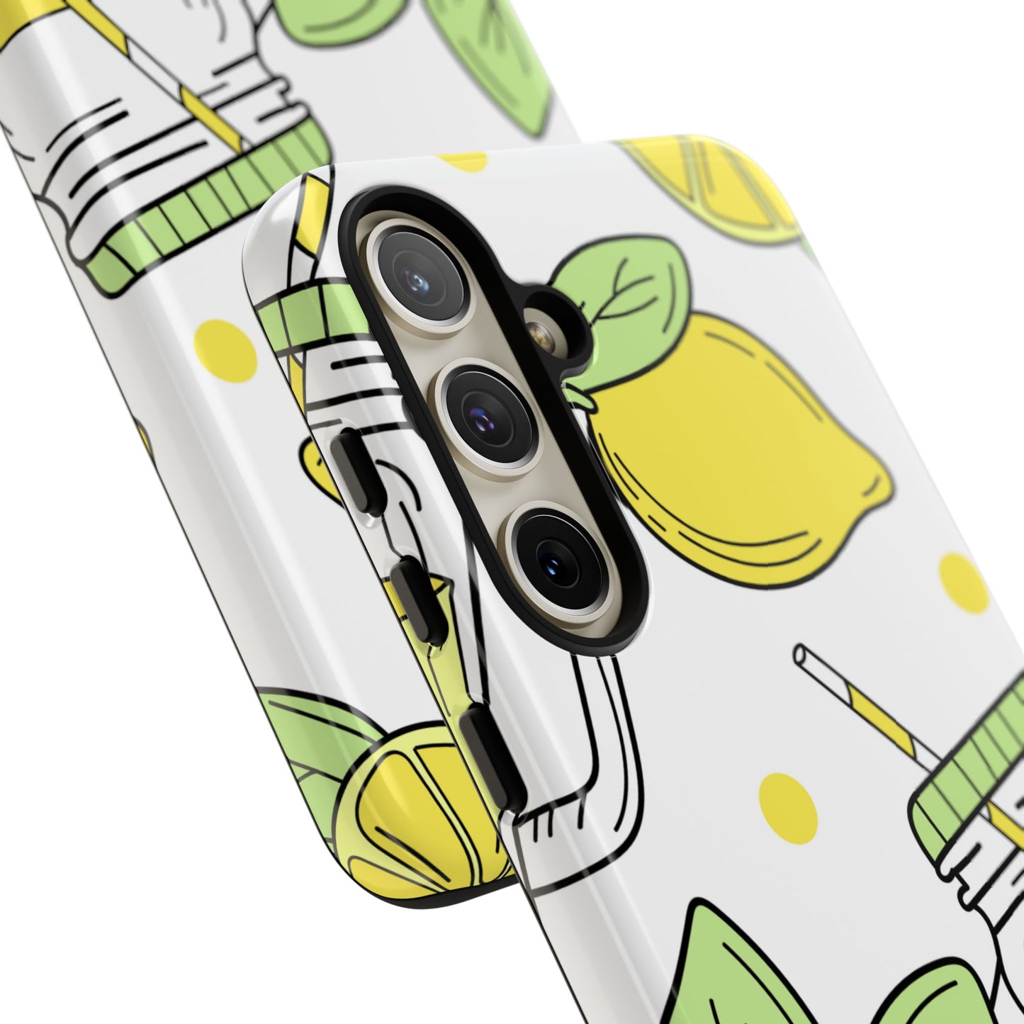 Lemonade Love Tough Samsung Galaxy Case – Fun Lemon Mason Jar Design, Dual-Layer Protection