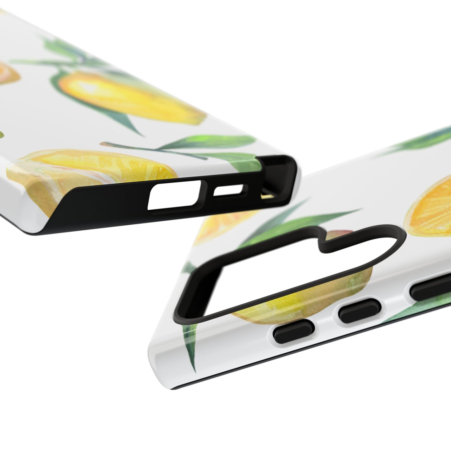Lemon Grove Watercolor Tough Samsung Galaxy  Case – Fresh Citrus Design, Dual-Layer Protection