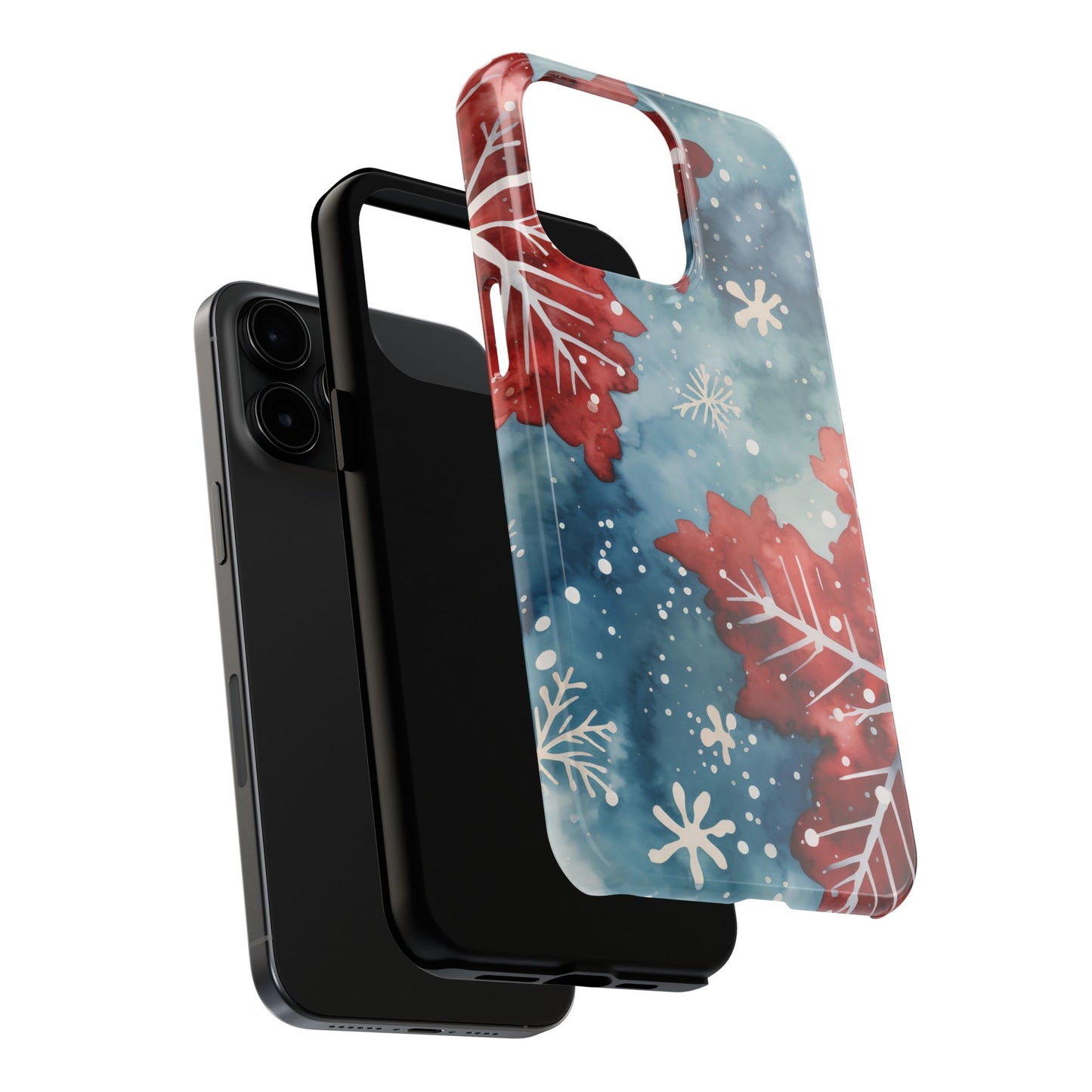 Crimson Snowflake Charm – iPhone Case Details: