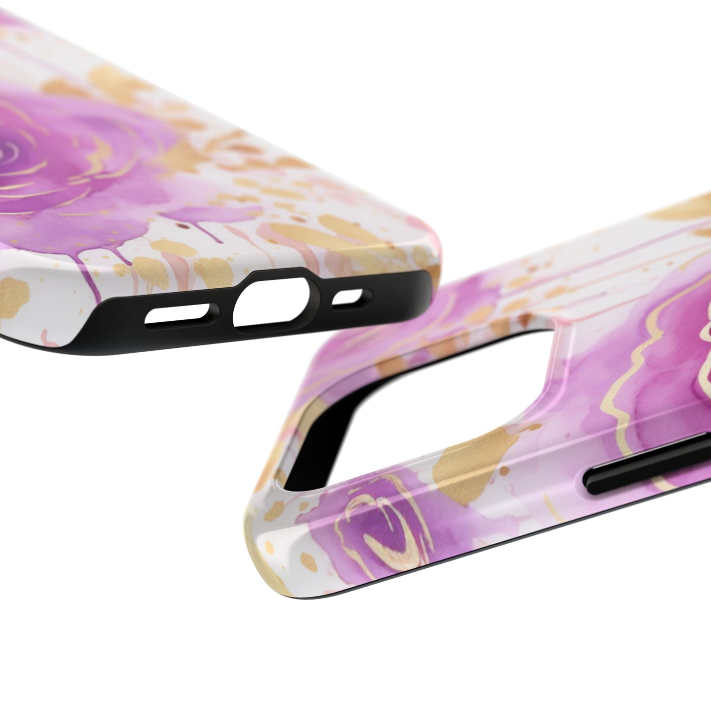 Radiant Purple & Gold Floral - iPhone Series Case
