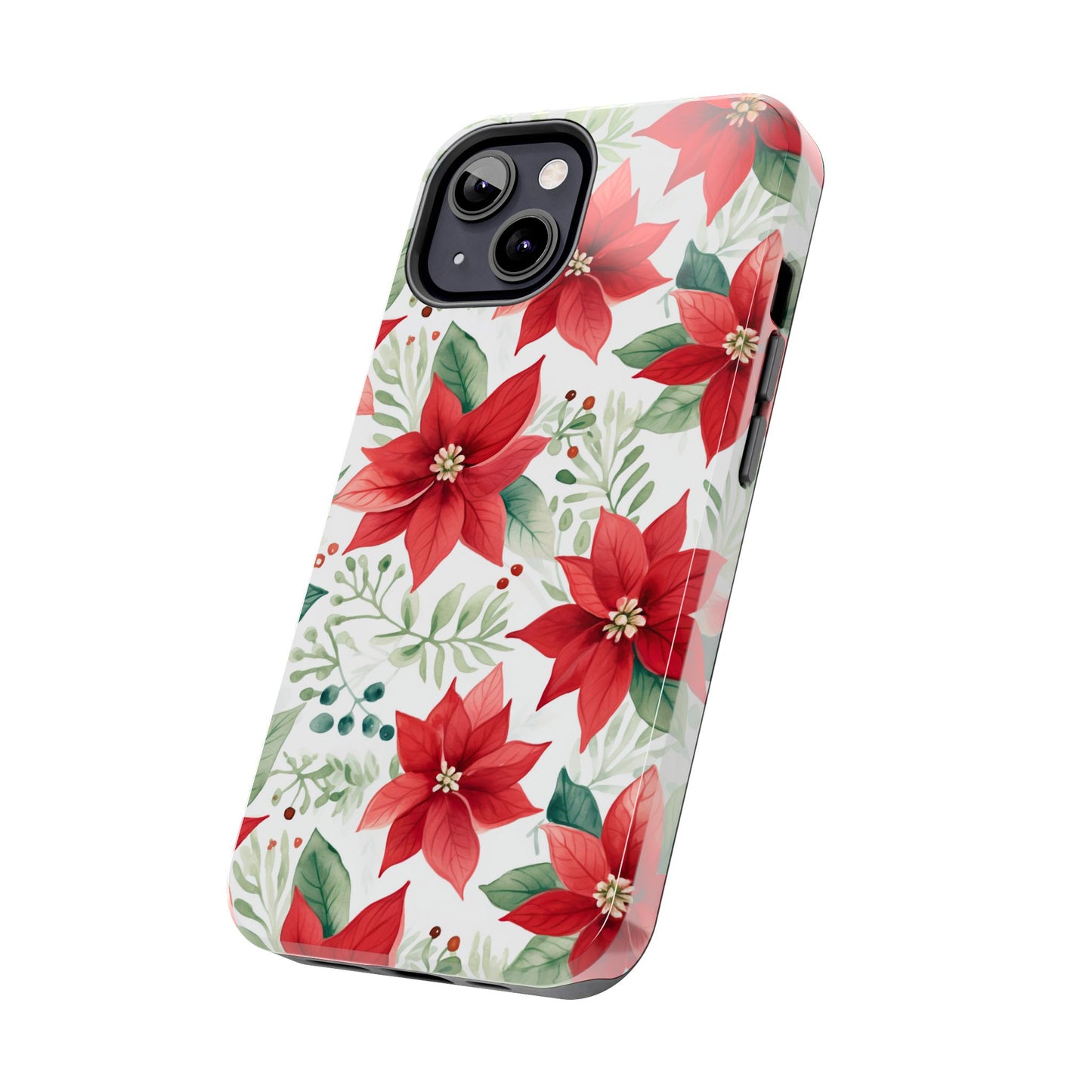Festive Poinsettia Holiday Pattern – iPhone Series Case