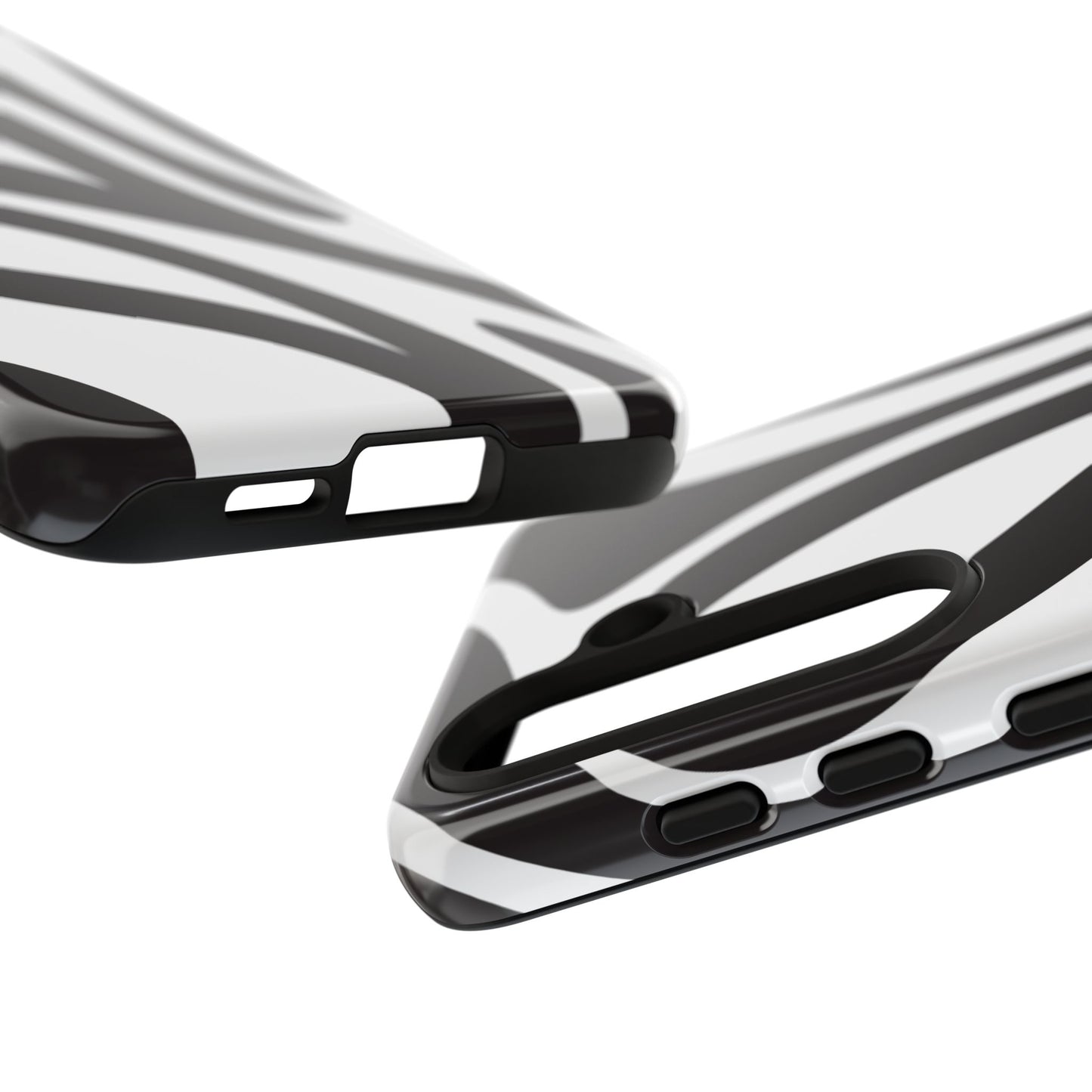 Modern Black and White Abstract Tough Samsung Galaxy Case – Bold Graphic Pattern with Dual-Layer Protection