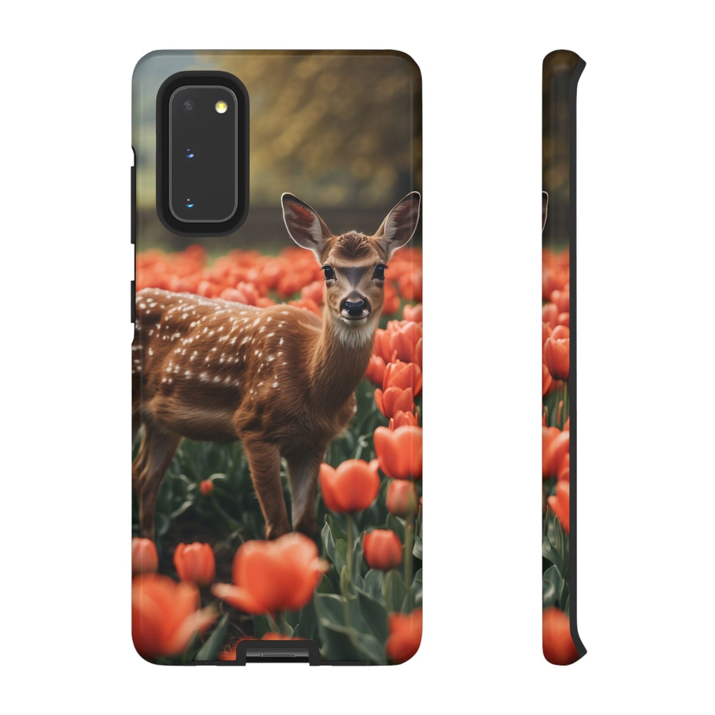 Fawn Among Tulips Samsung Galaxy Case