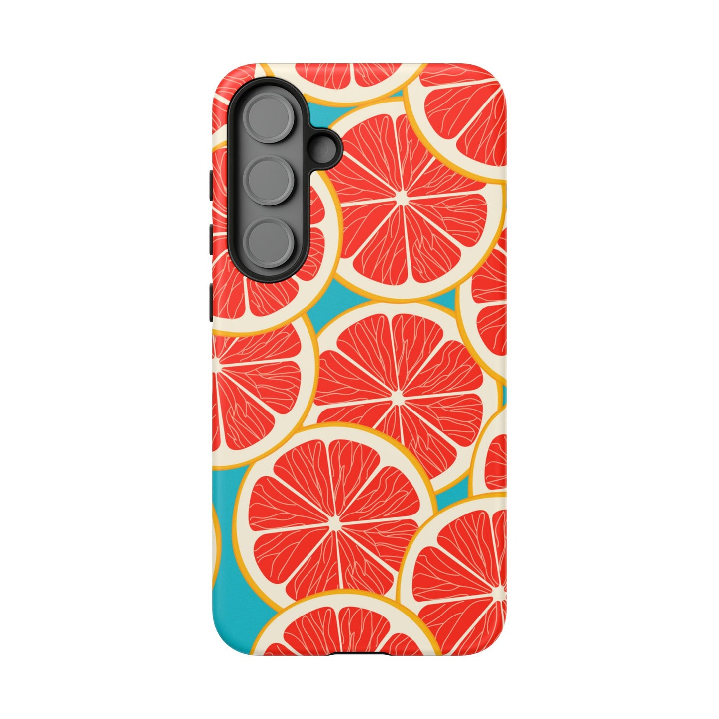 Ruby Grapefruit Pop Tough Samsung Galaxy Case – Vibrant Citrus Design, Shock-Resistant Protection