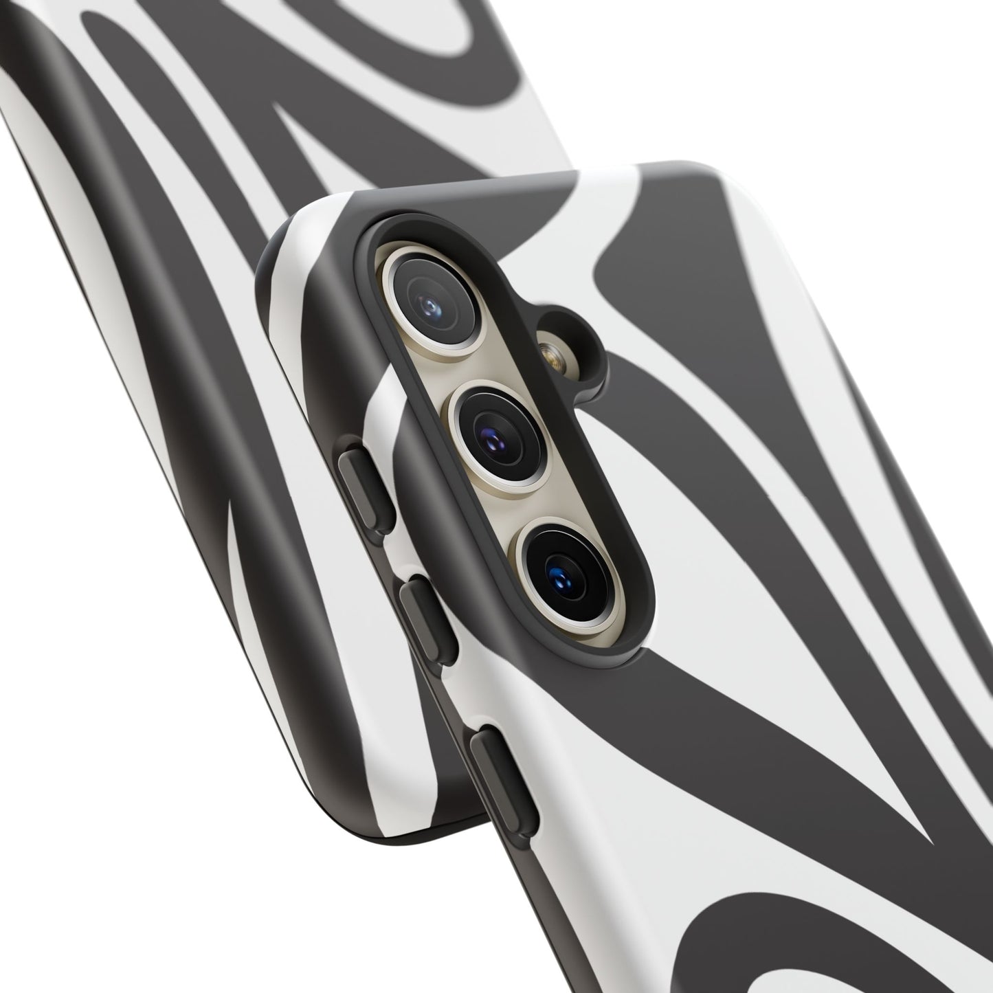 Modern Black and White Abstract Tough Samsung Galaxy Case – Bold Graphic Pattern with Dual-Layer Protection