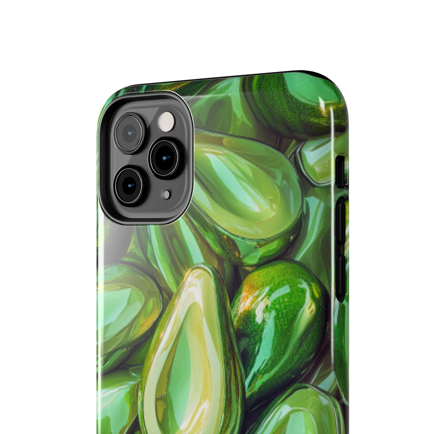 Glossy Avocado iPhone Case – Sleek Green 3D Fruit Design, Durable and Stylish - BOGO Cases