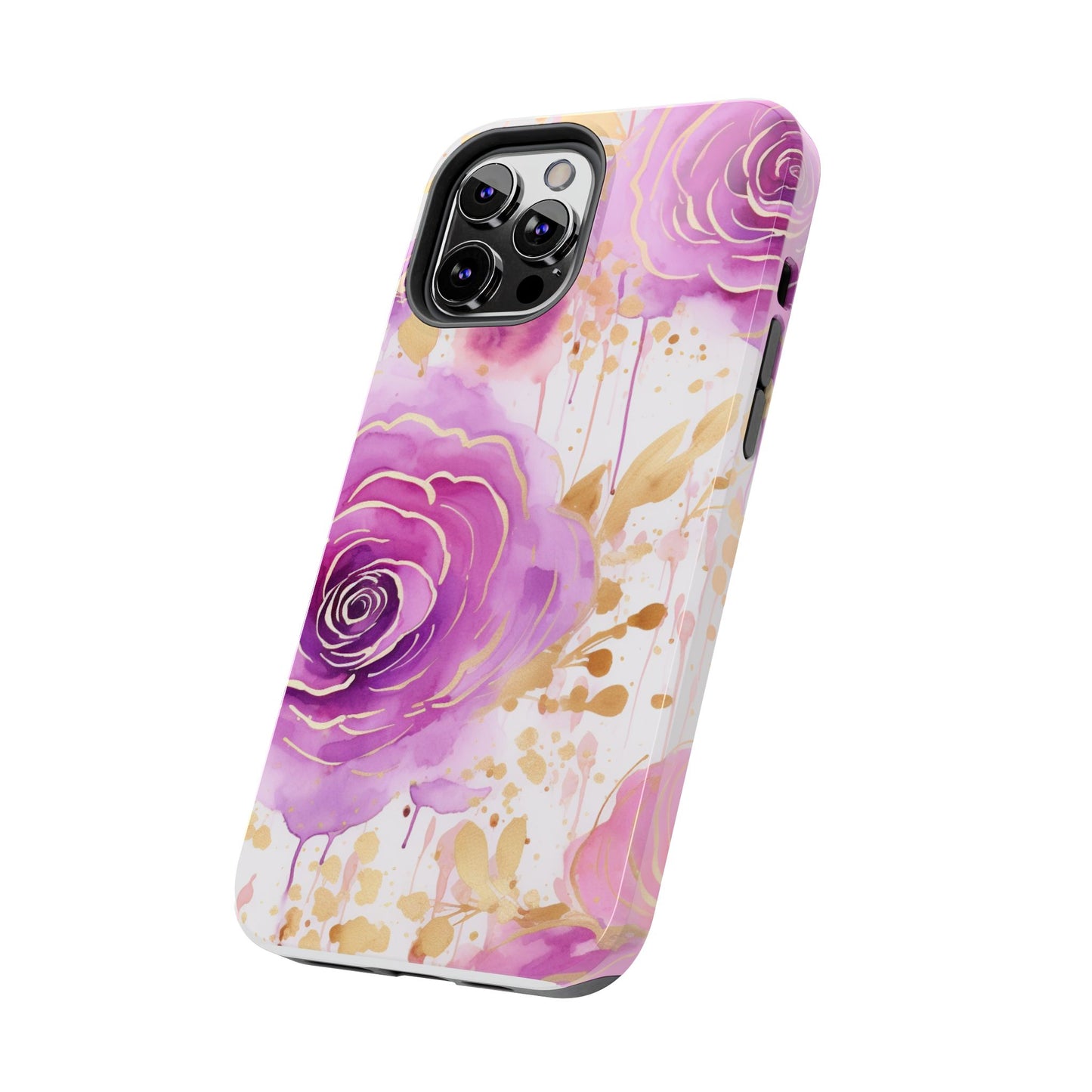 Radiant Purple & Gold Floral - iPhone Series Case