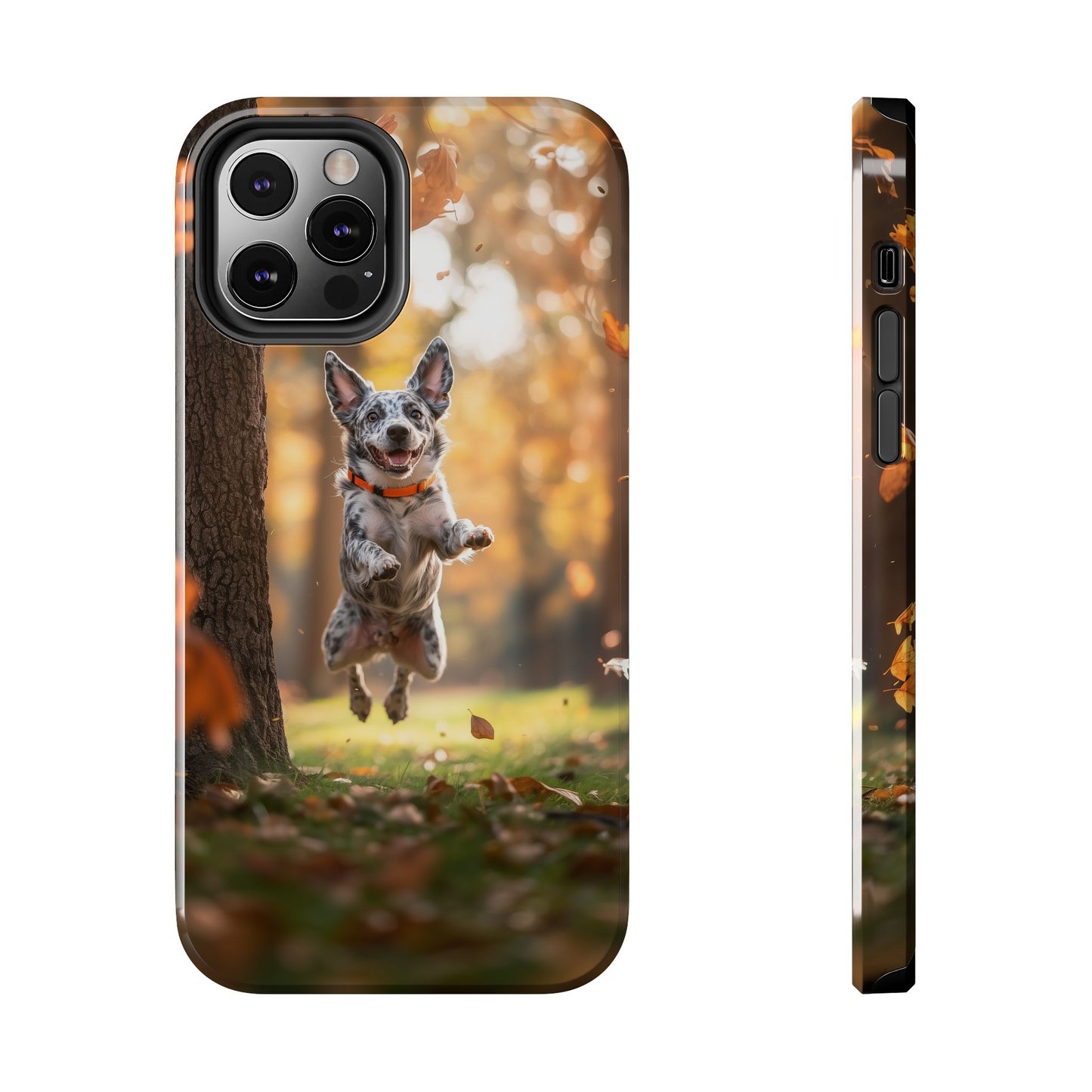 Energetic Blue Heeler Forest Pup Phone Case – Durable Outdoor-Inspired Design