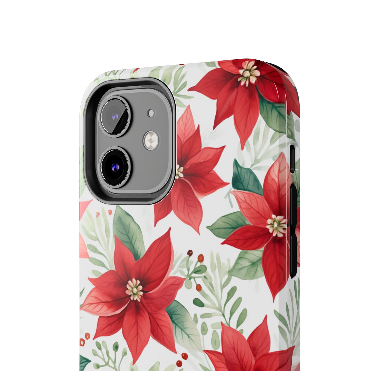 Festive Poinsettia Holiday Pattern – iPhone Series Case