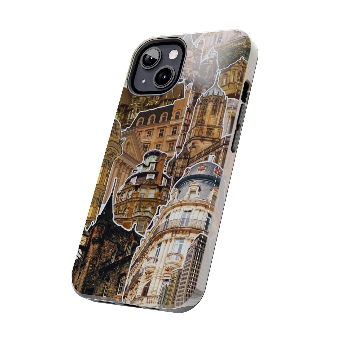 Vintage Architectural Collage iPhone Case – Tough Dual - Layer Protection with Matte Finish - BOGO Cases