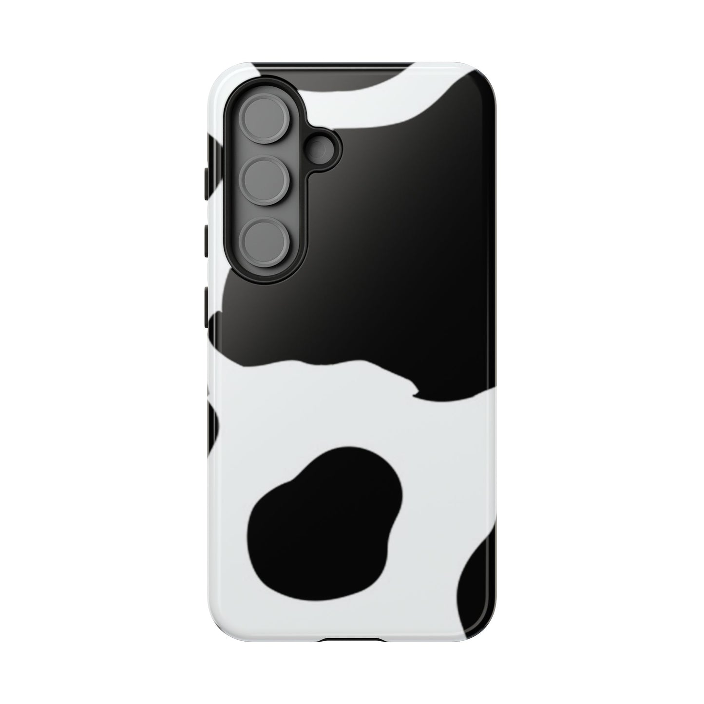 Bold Black and White Cow Print Tough Samsung Galaxy Case – Modern Animal Pattern with Dual-Layer Protection