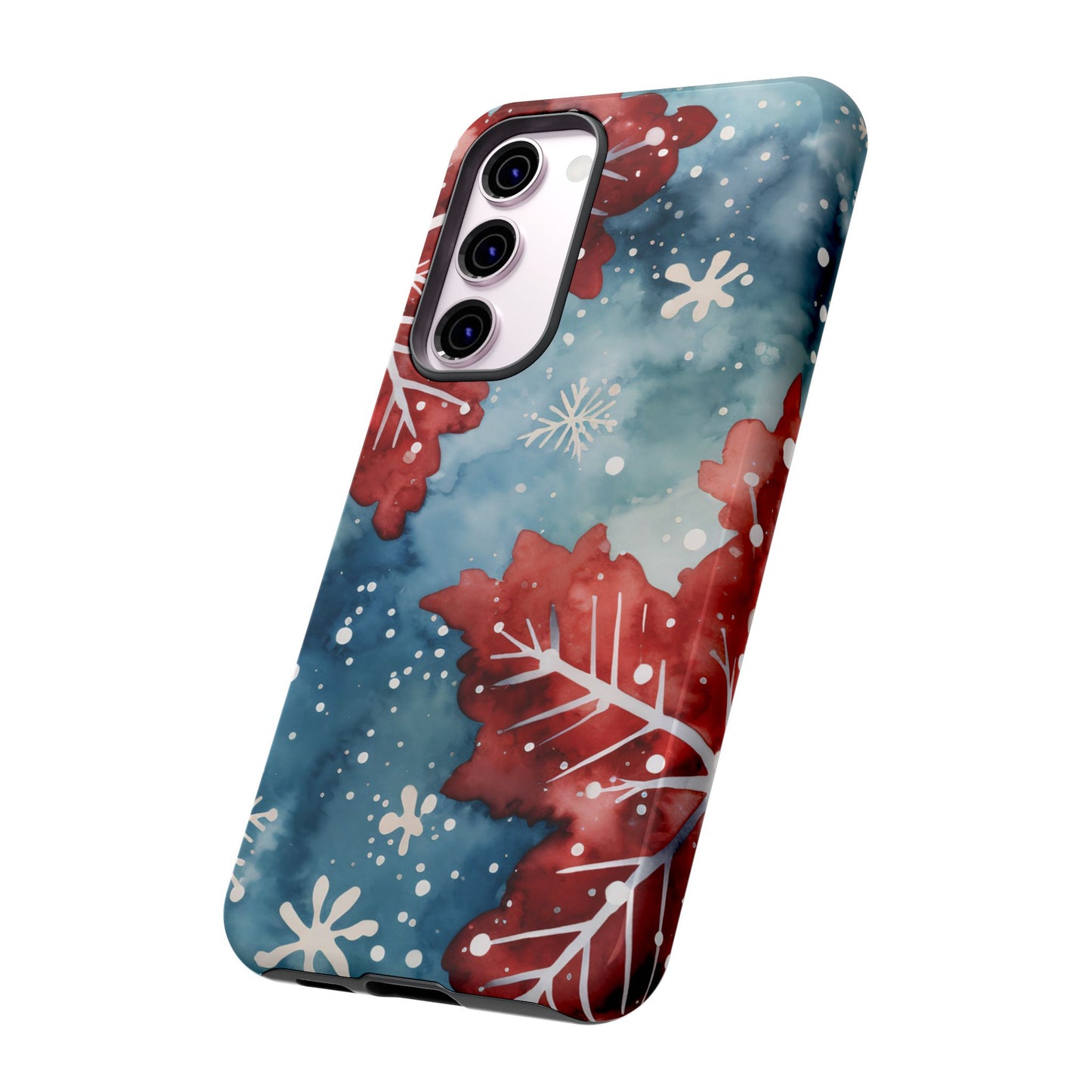 Crimson Snowflake Charm – Samsung Galaxy Case
