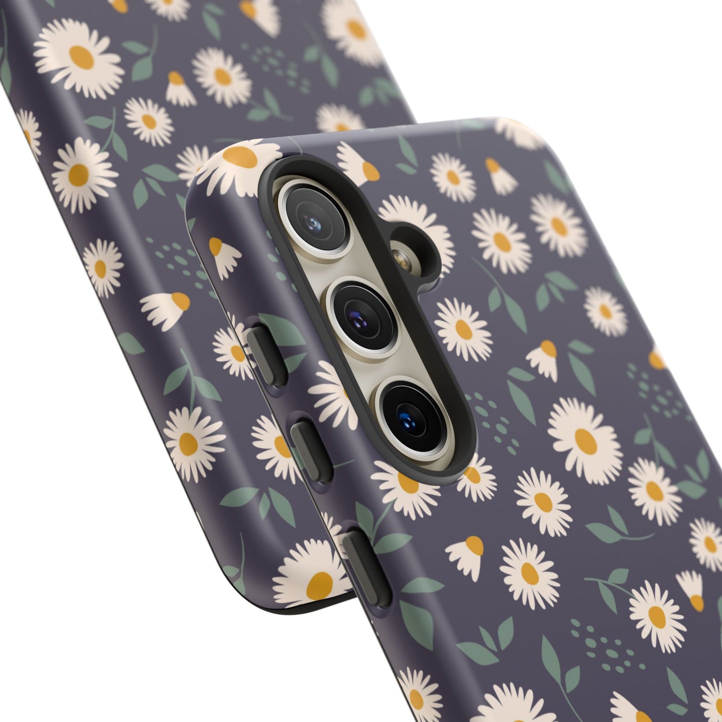 Midnight Daisy Samsung Galaxy Case – Dark Navy Floral Design, Slim and Protective