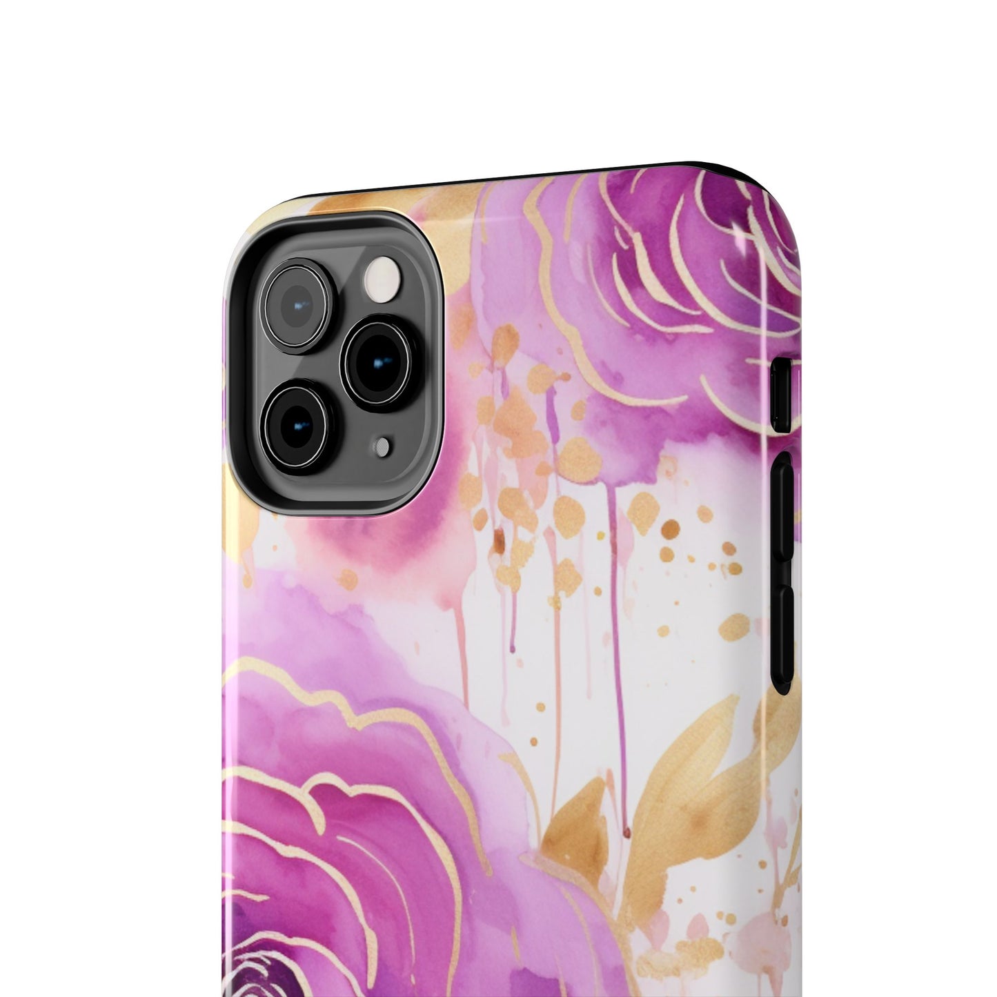 Radiant Purple & Gold Floral - iPhone Series Case