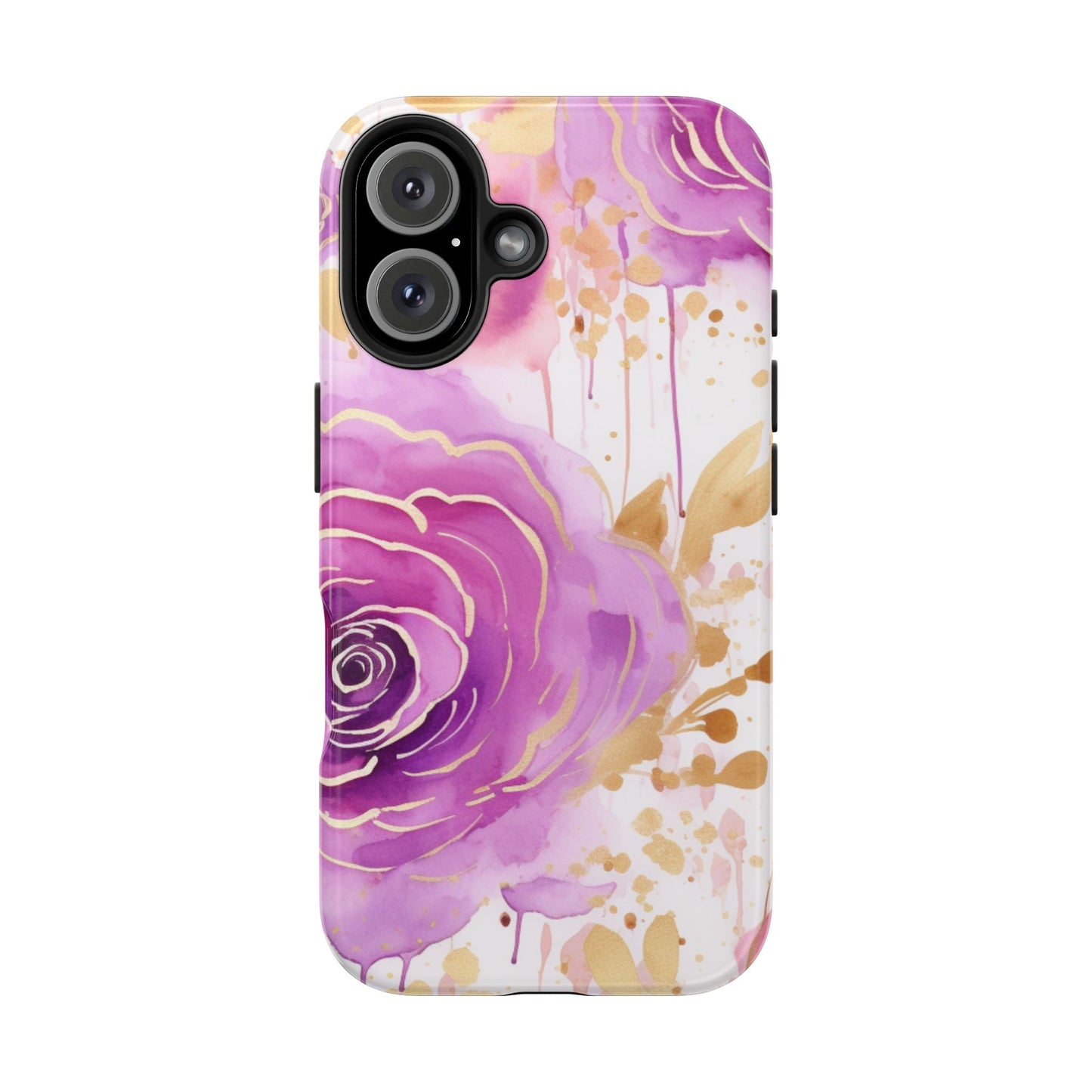 Radiant Purple & Gold Floral - iPhone Series Case