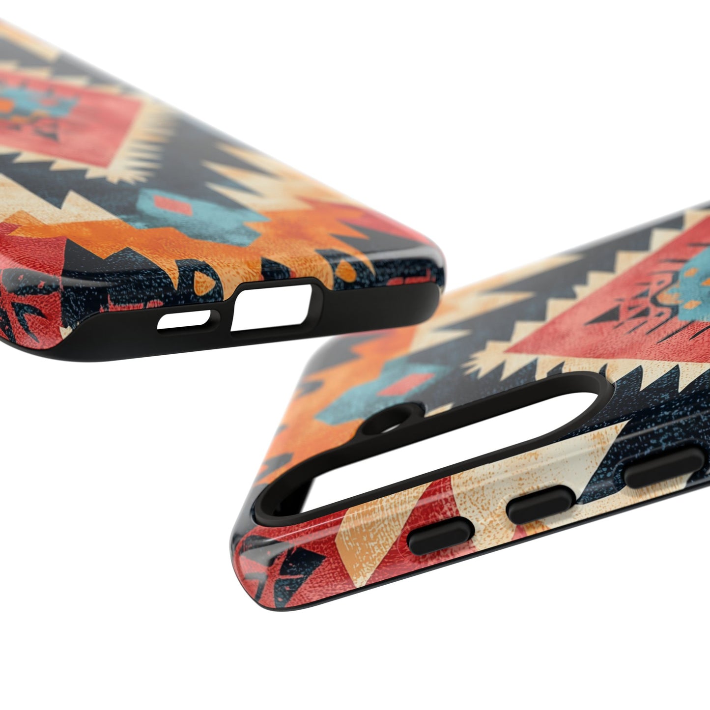 Bold Aztec Pattern Tough Samsung Galaxy Case – Vibrant Geometric Design, Dual-Layer Protection