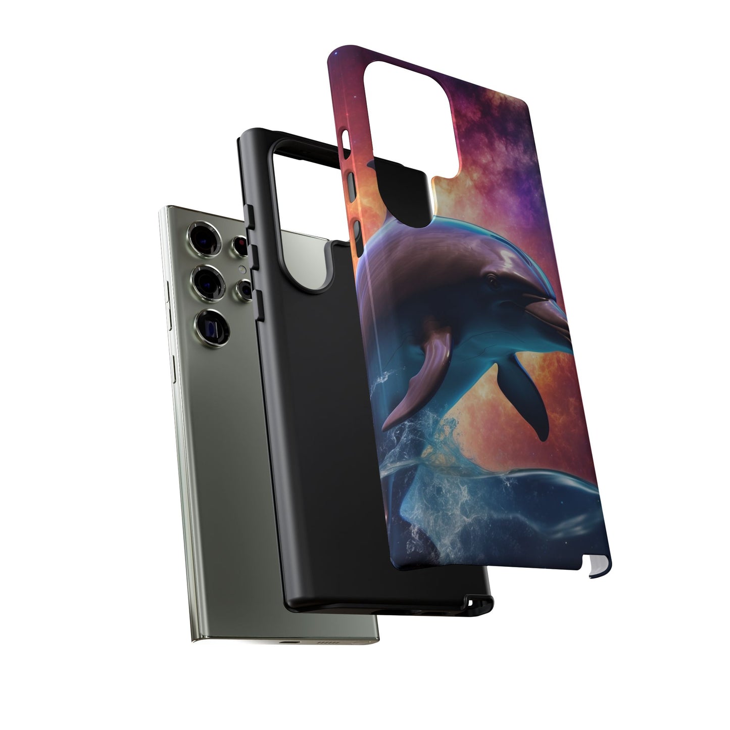 Cosmic Dolphin Galaxy Art - Samsung Galaxy Case