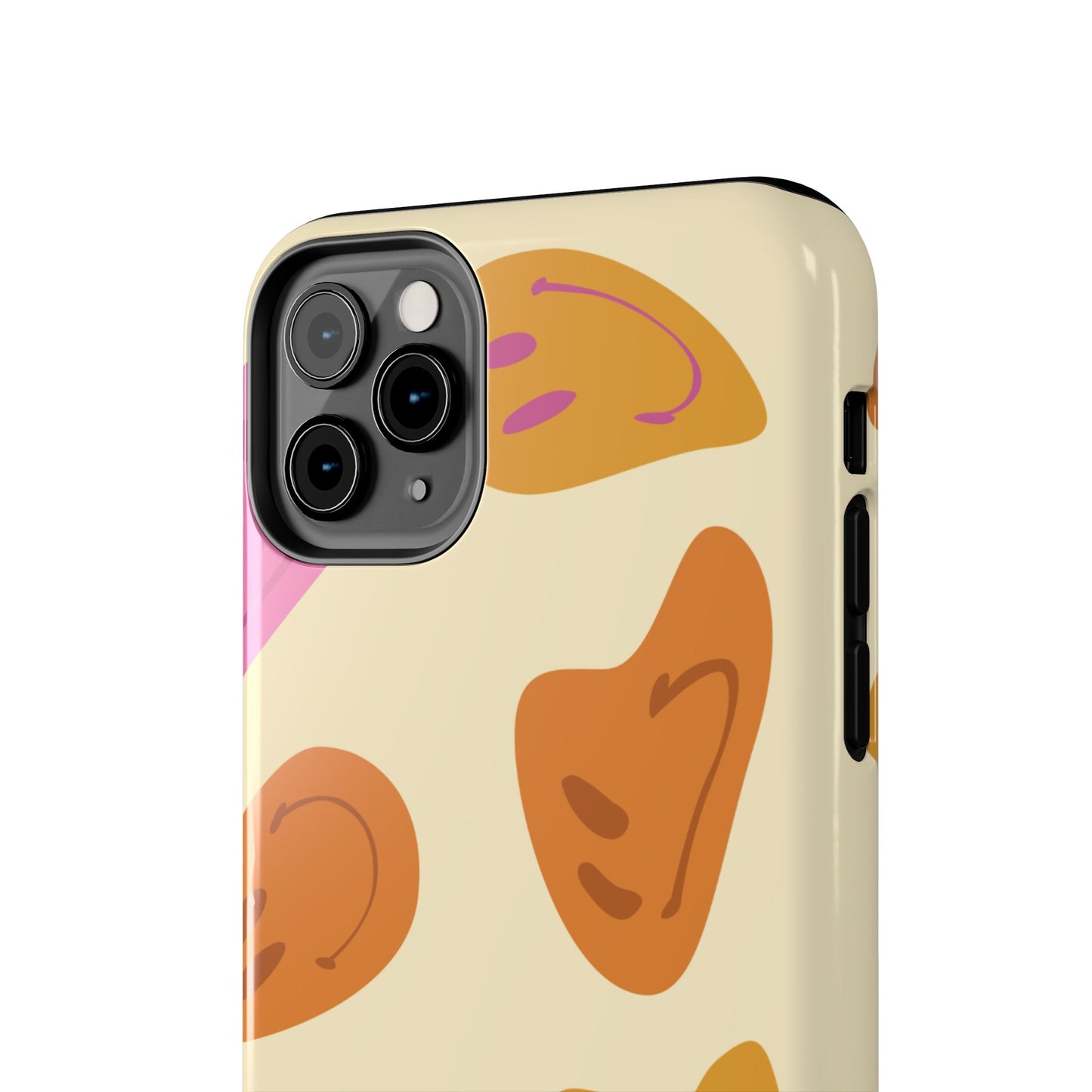 Retro Smiley Faces iPhone Case – Shockproof, Matte Finish, Dual-Layer Protection