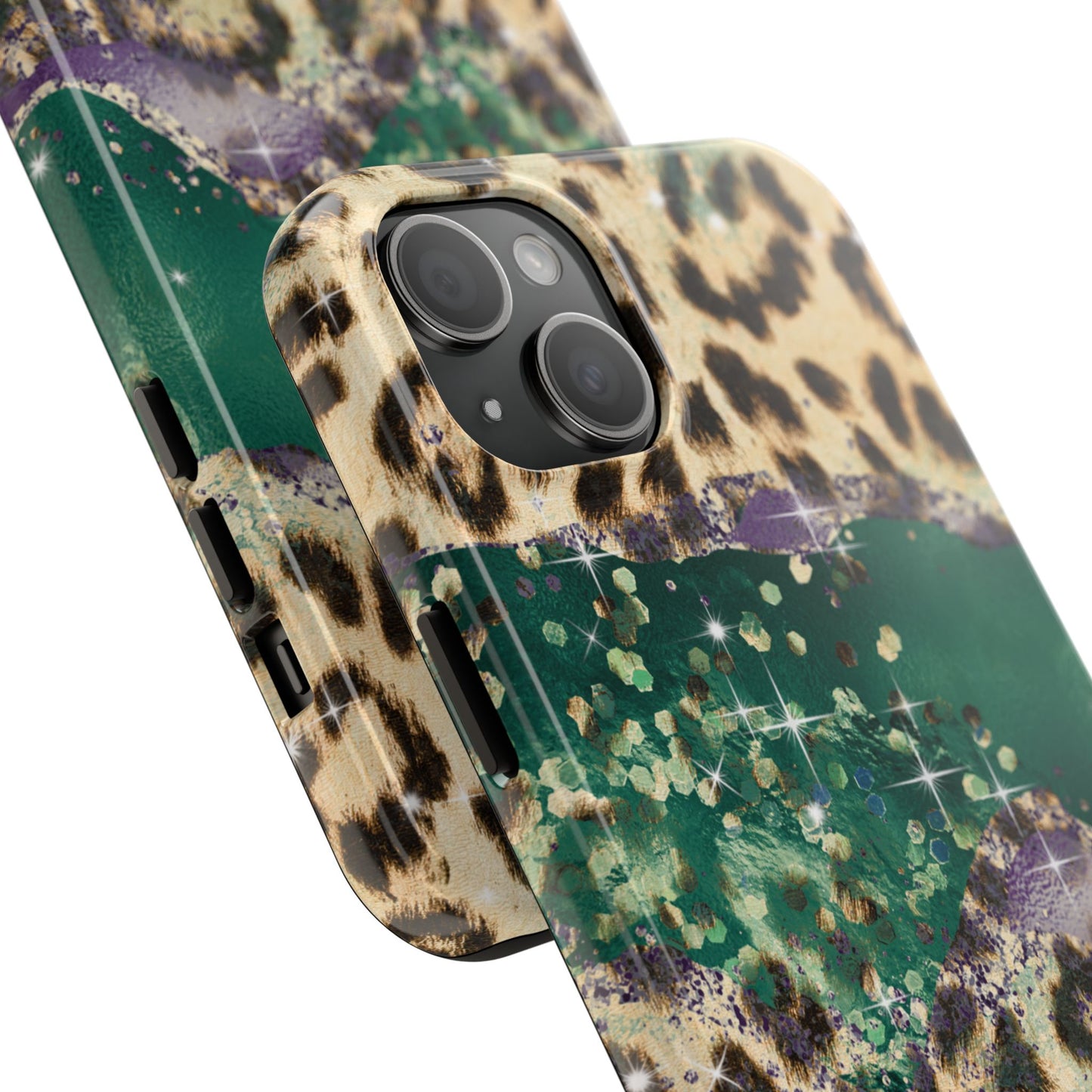 Emerald Glitter Leopard Print - iPhone Series Case