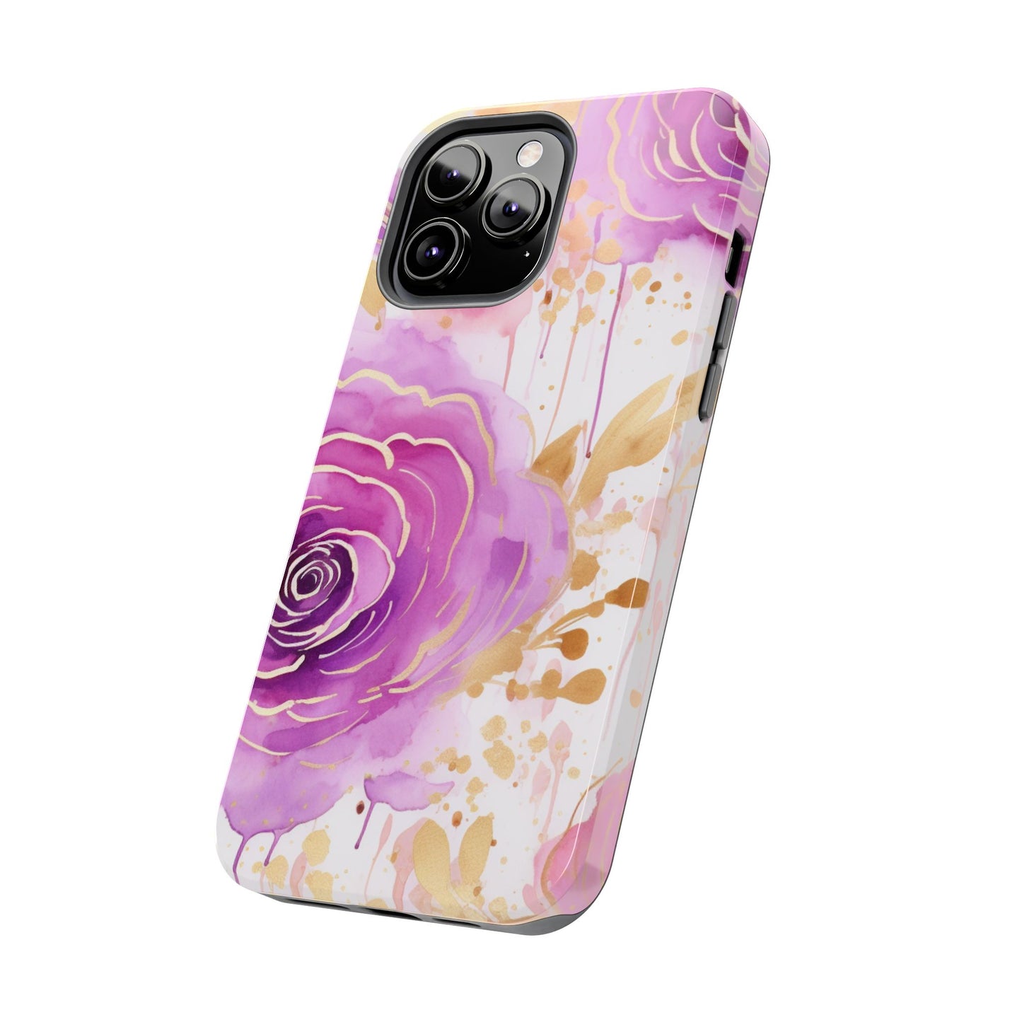 Radiant Purple & Gold Floral - iPhone Series Case
