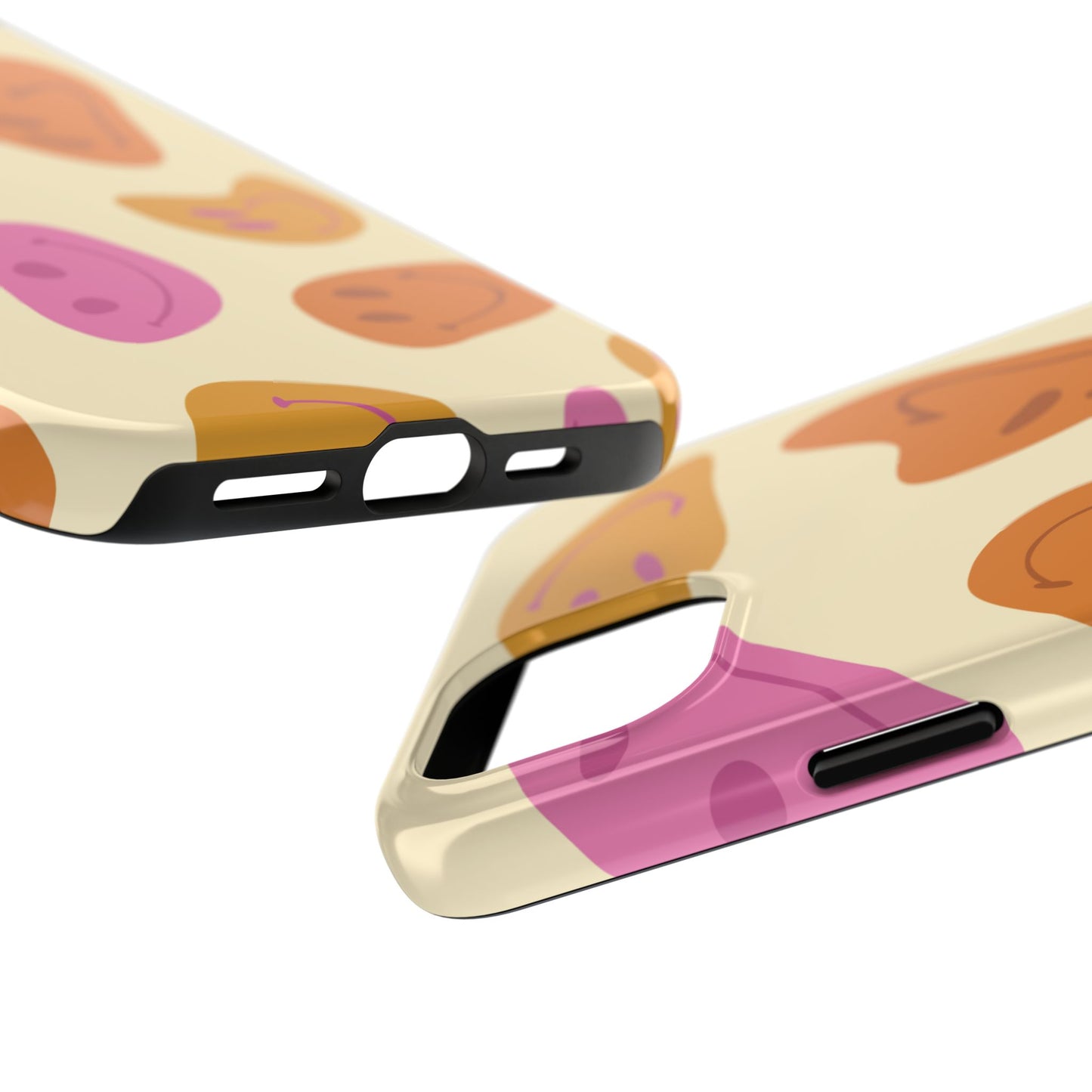 Retro Smiley Faces iPhone Case – Shockproof, Matte Finish, Dual-Layer Protection