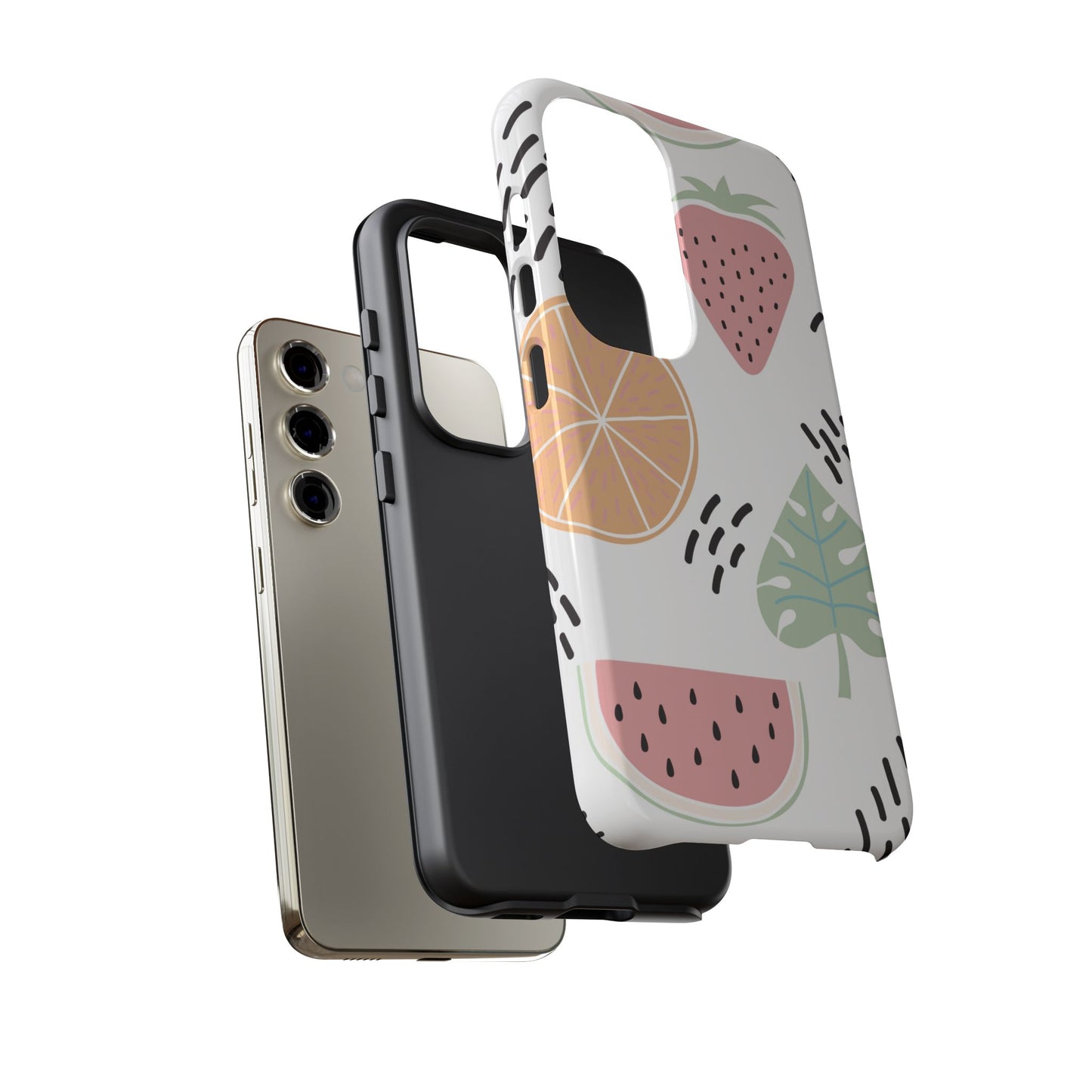 Tropical Fruit Fiesta Tough Samsung Galaxy  Case – Fun Watermelon, Pineapple, and Citrus Design