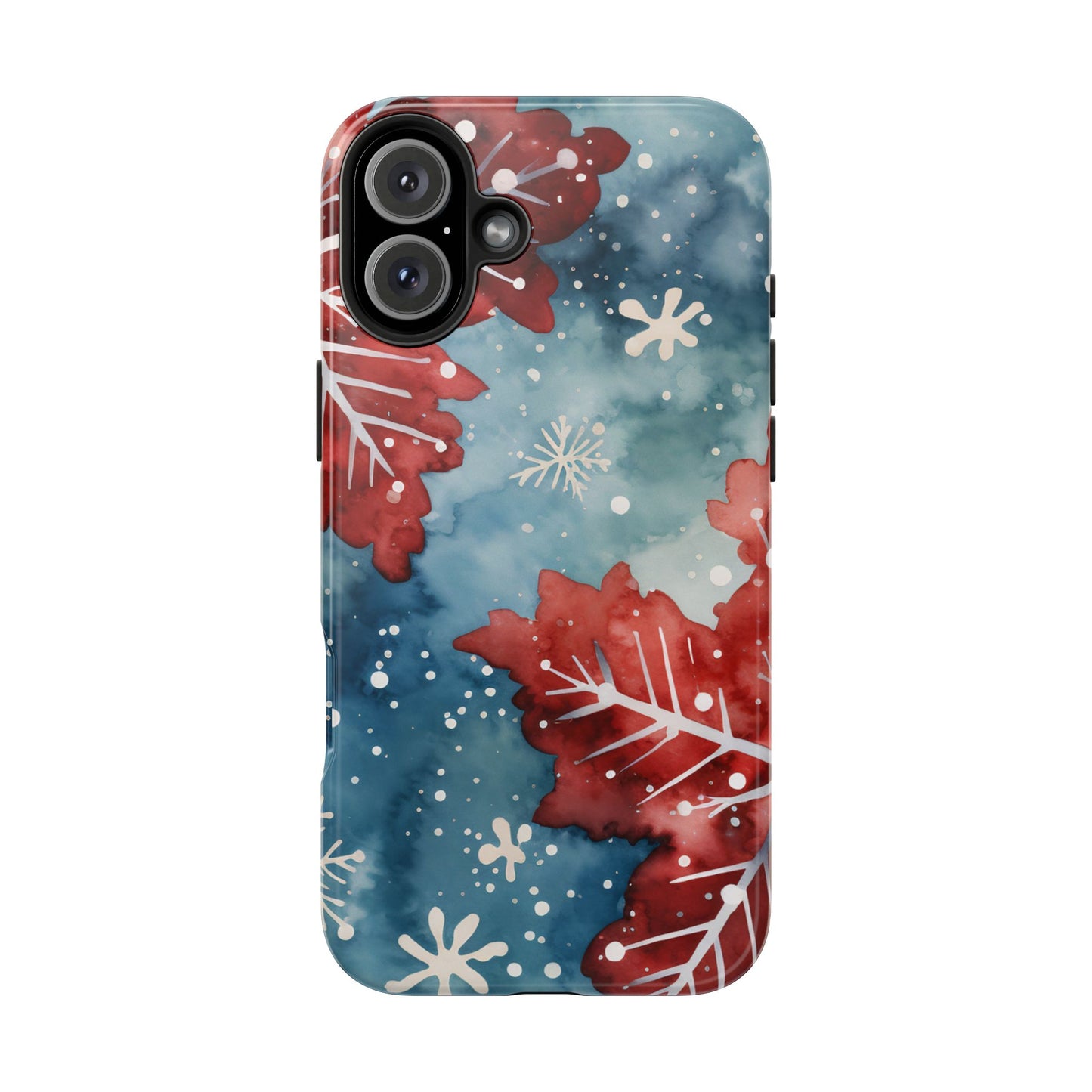 Crimson Snowflake Charm – iPhone Case Details: