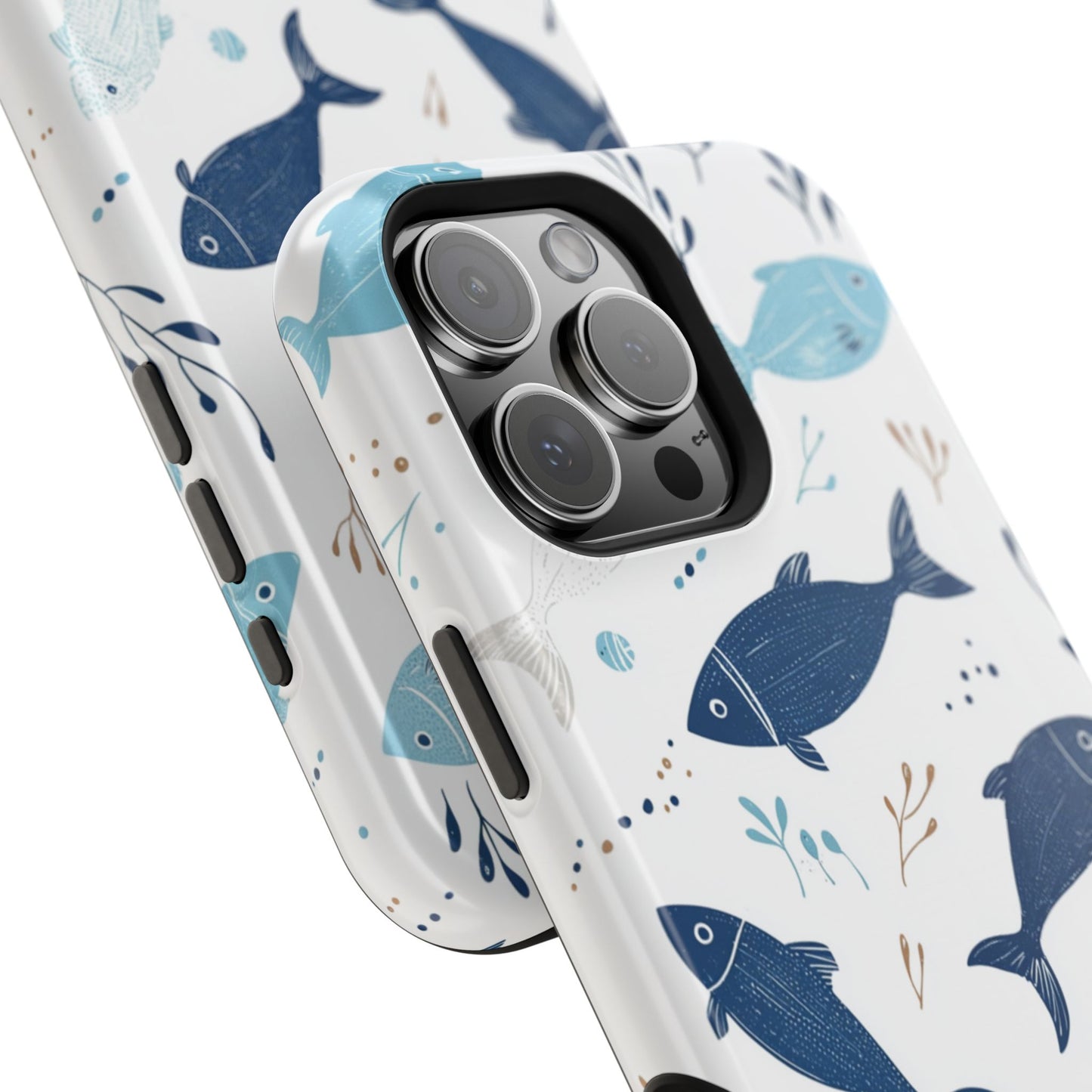 Oceanic Blue Fish Pattern - MagSafe iPhone Series Case